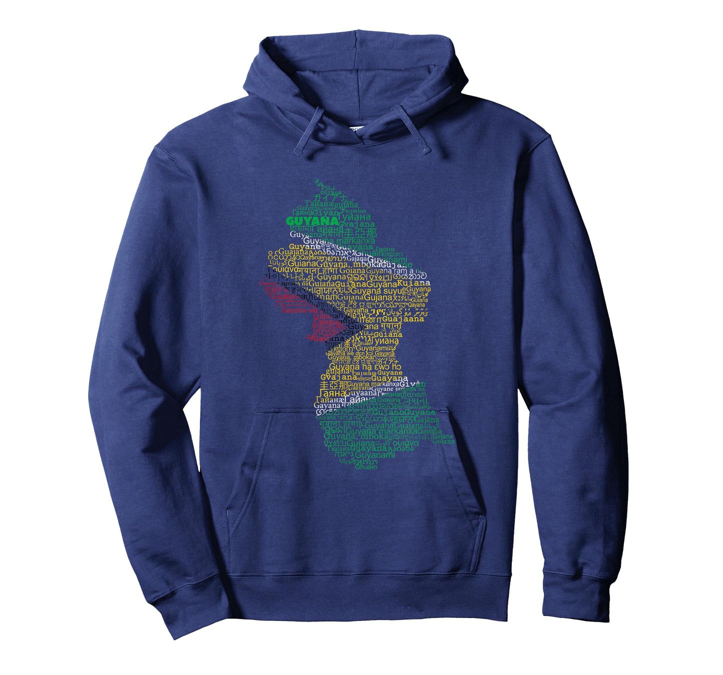 Guyana Map, Guyanese flag, Guyana in world languages T-Shirt