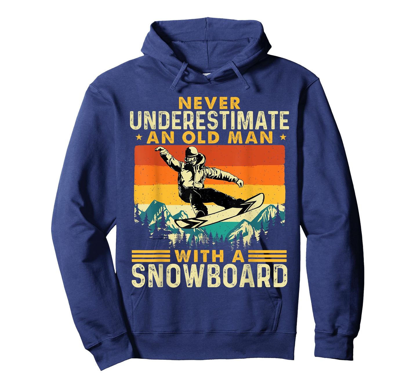 Never Underestimate An Old Man - Snowboarding Snowboarder T-Shirt
