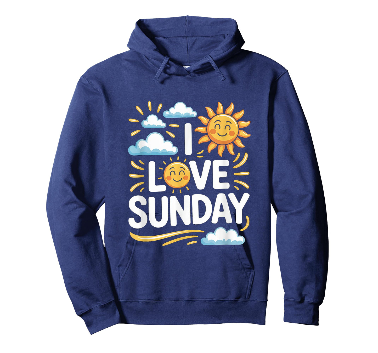 I Love Sunday Smiling Sun and Clouds Happy T-Shirt