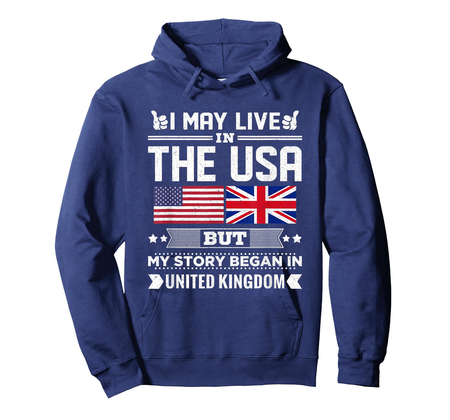 I May Live In USA But My Story Began In UK Flag T-Shirt
