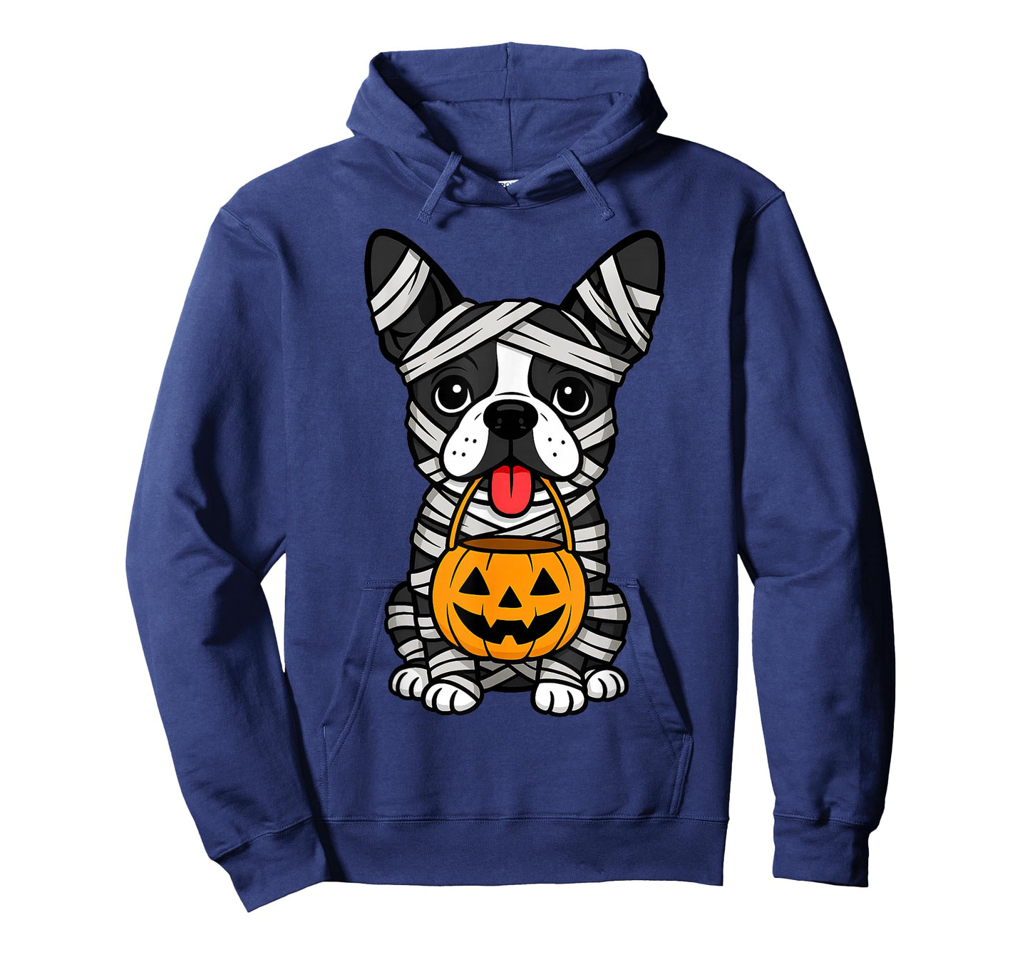 Halloween Dog Boston Terrier Mummy Costume Men Women Kids T-Shirt