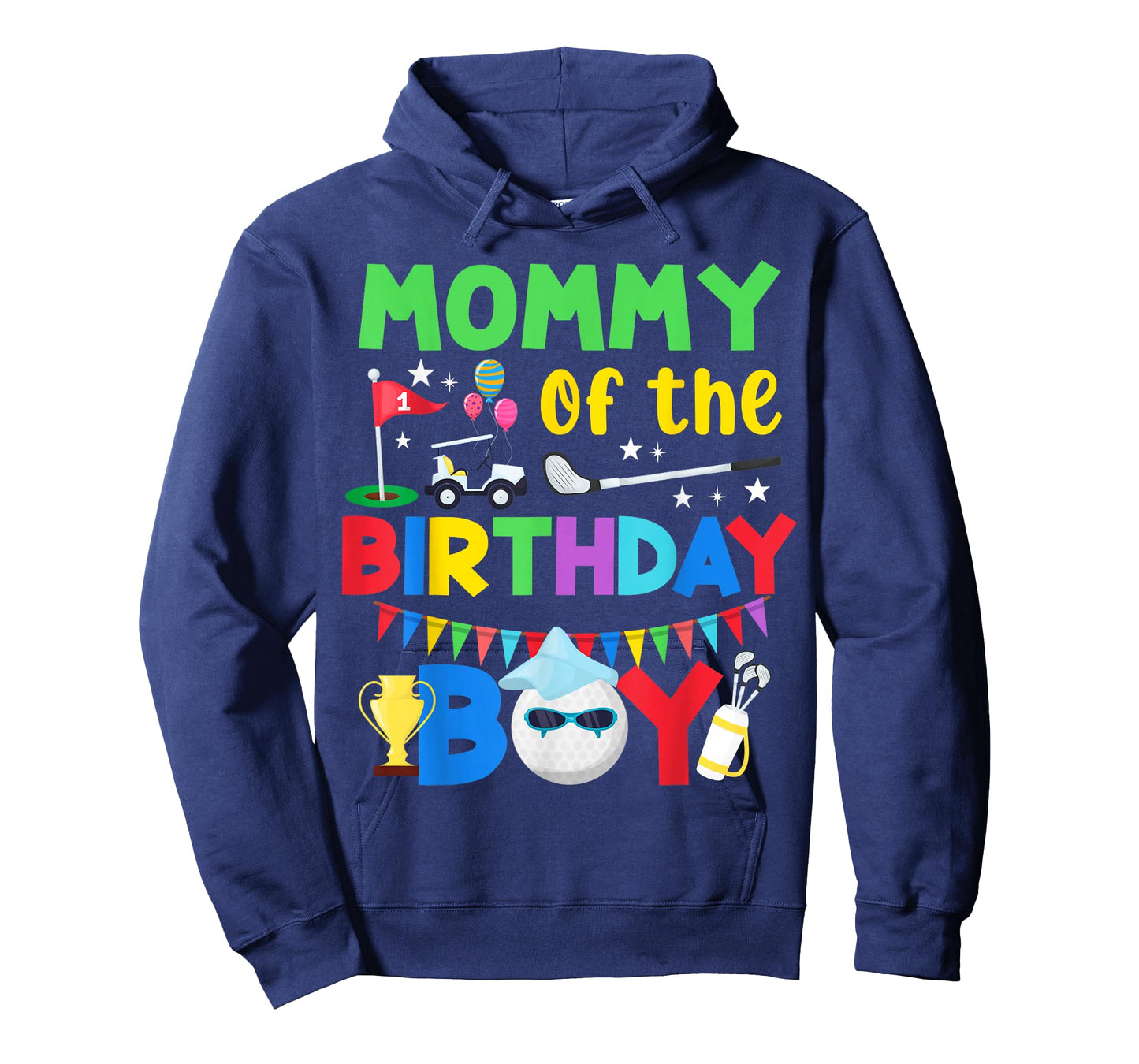 Golf Birthday Boy Party with Ball Cart Trophy for Mommy T-Shirt
