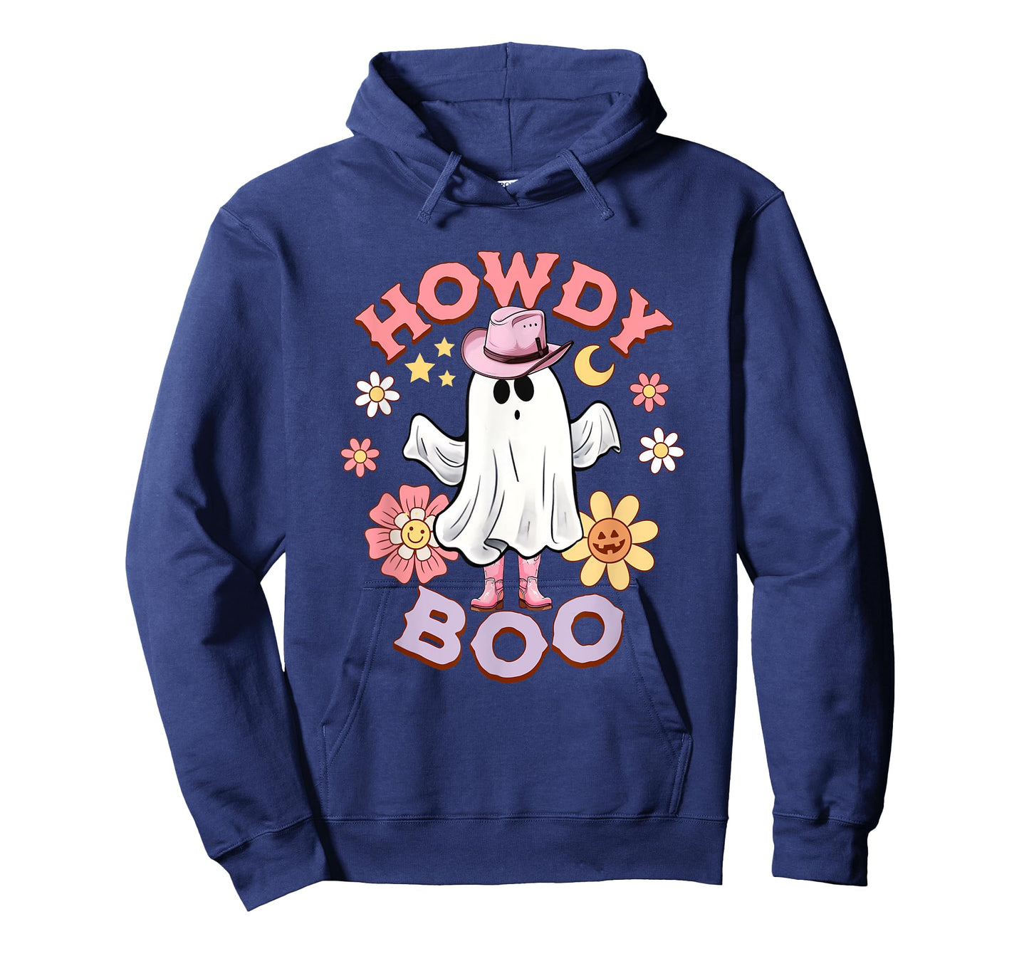 Howdy Boo funny ghost pink boots womens western halloween T-Shirt