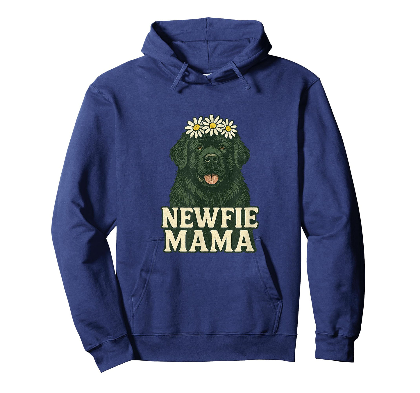 Newfie Mama Newfoundland Dog Lover Winter Snow Big Fluffy T-Shirt