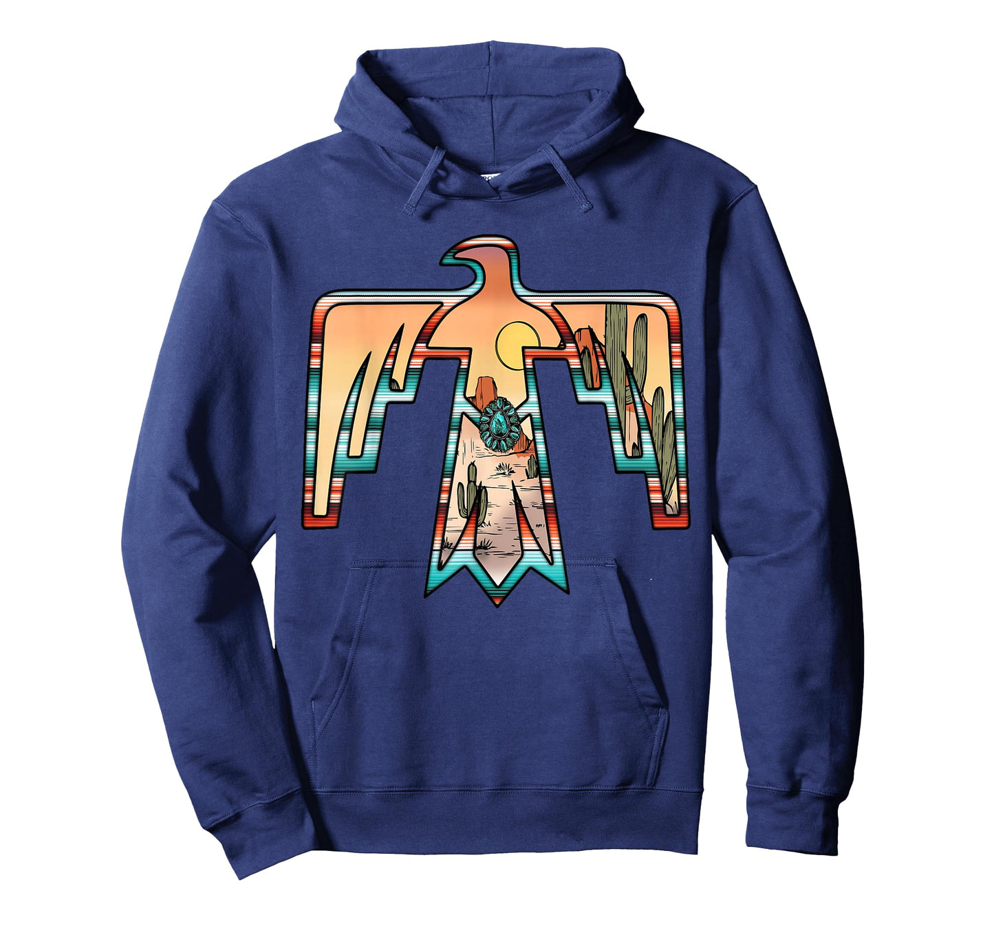Cute western thunderbird country Aztec cactus women rodeo T-Shirt