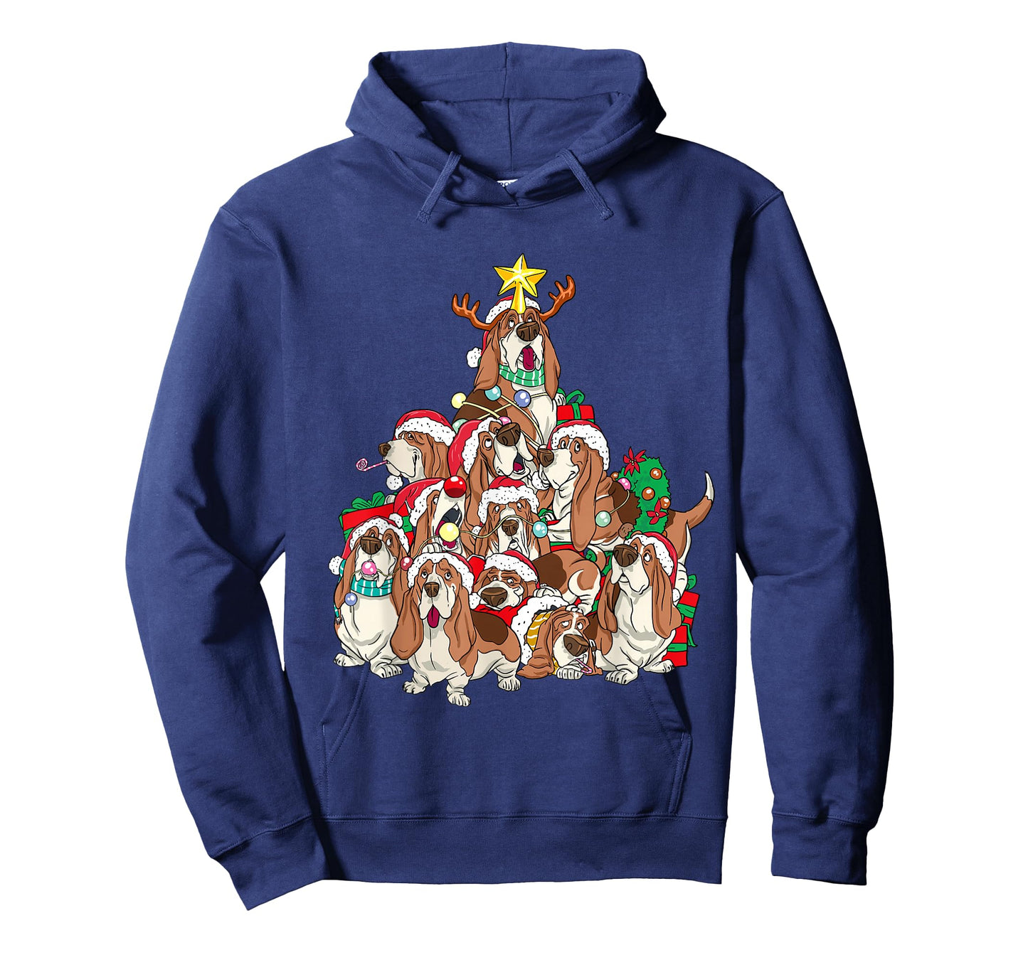 Basset Hound Shirt Dog Christmas Tree Basset Hound Lovers T-Shirt