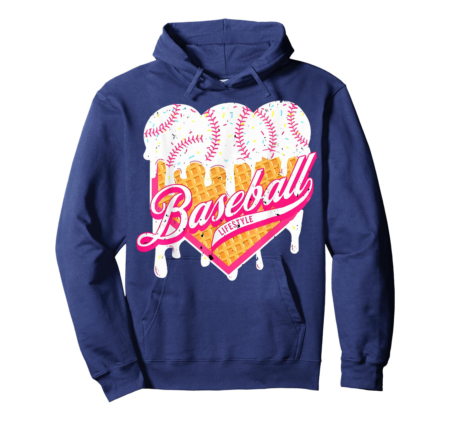 Baseball Home Plate Drip for Boys Ice Cream Spinkle T-Shirt