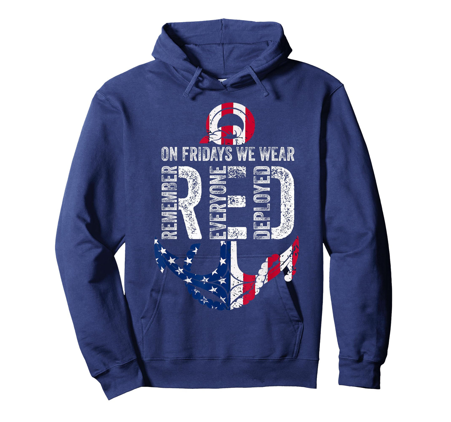 On Fridays We Wear Red Remember Everyone Deployed Navy T-Shirt