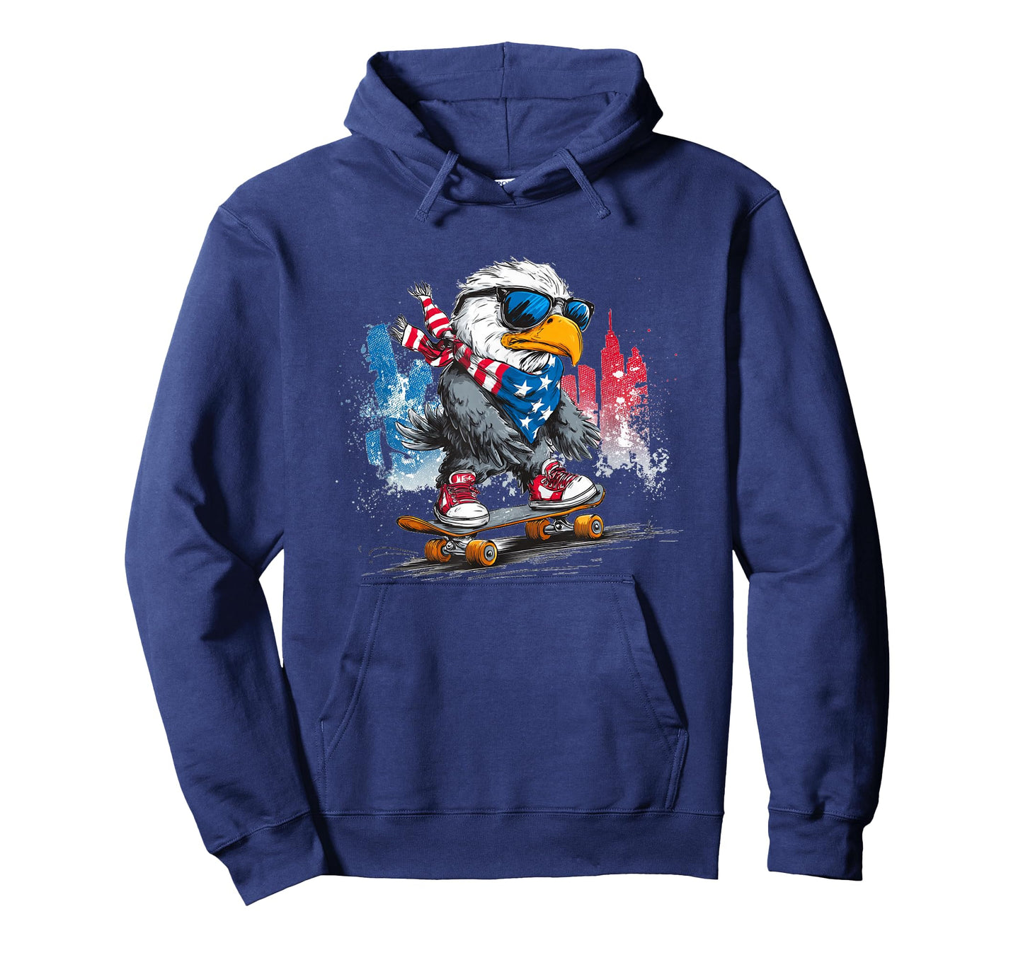 Patriotic Colors with Eagle for Skater Lovers T-Shirt