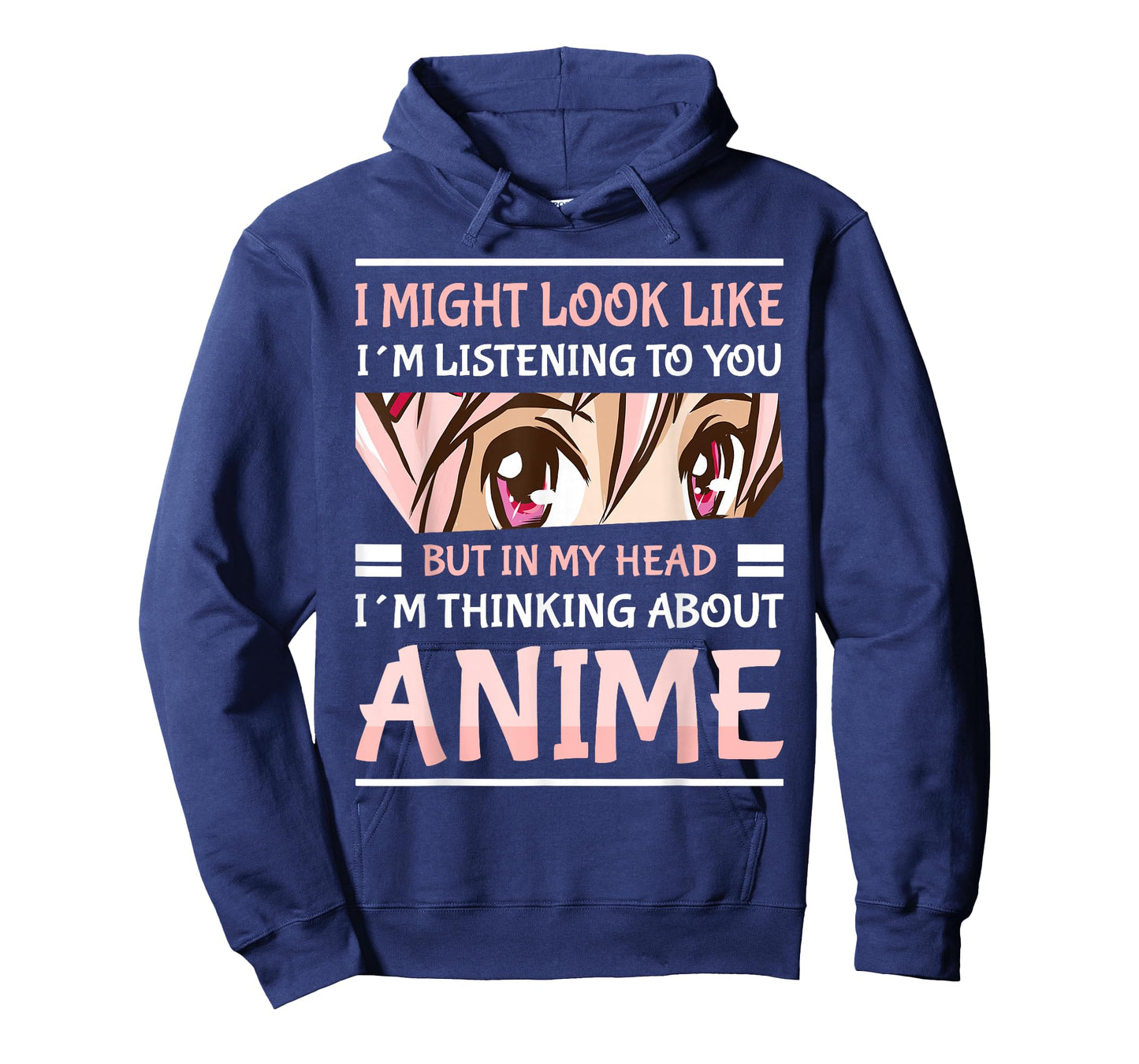 Anime Manga Kawai Japanese Gifts i Might Look Like I'm Listening to You Thinking About Anime Unisex Anime T-Shirt Black Small