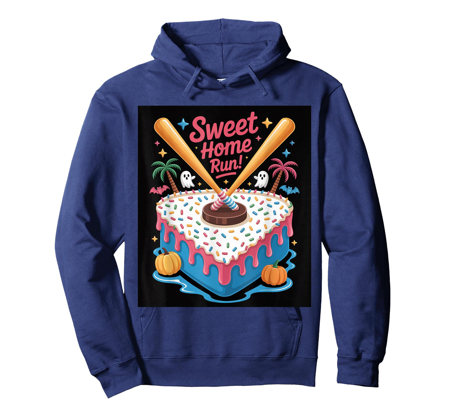 Sweet Home Run โ Halloween Baseball Cake Delight T-Shirt
