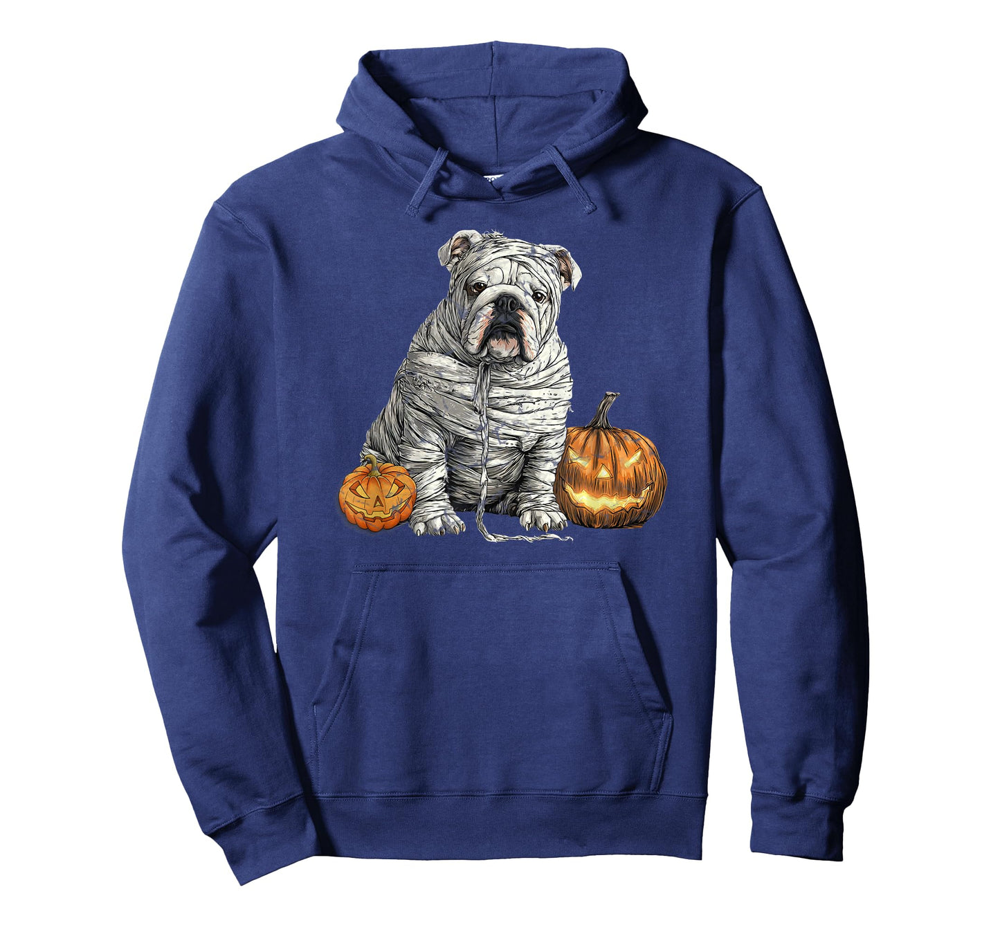 English Bulldog Dog Mummy Happy Halloween Men Women T-Shirt