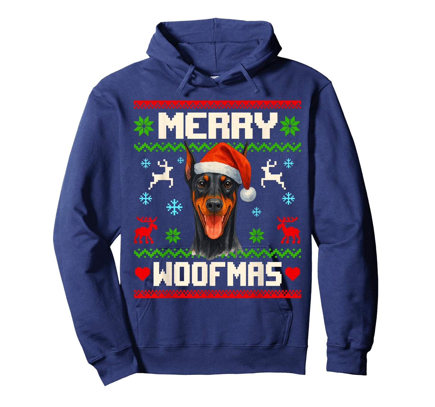Funny Doberman Dog Christmas Ugly Sweater Pet Dog Lover Xmas T-Shirt