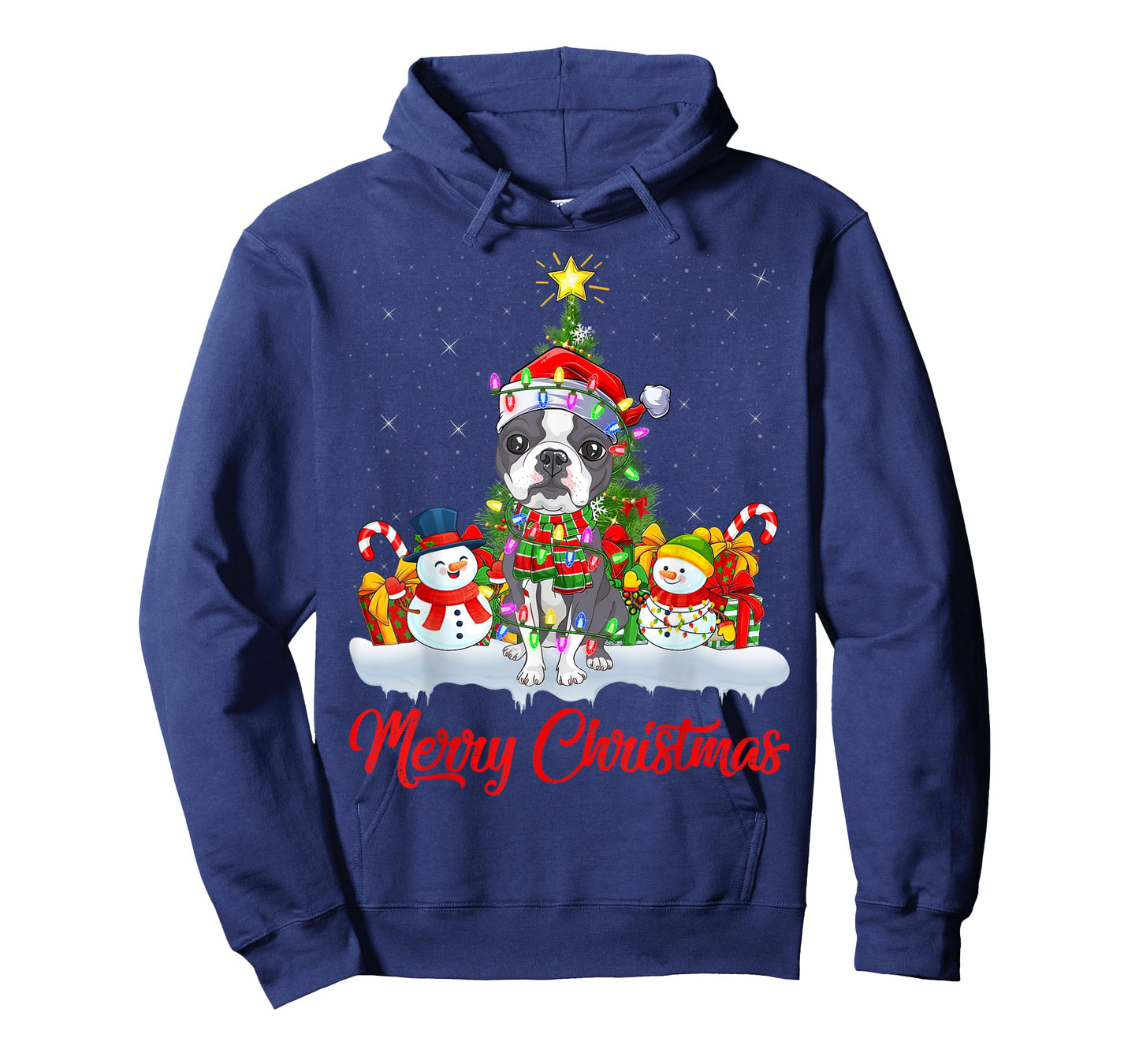 Rat Terrier Dog Xmas Tree Lights Santa Rat Terrier Christmas T-Shirt