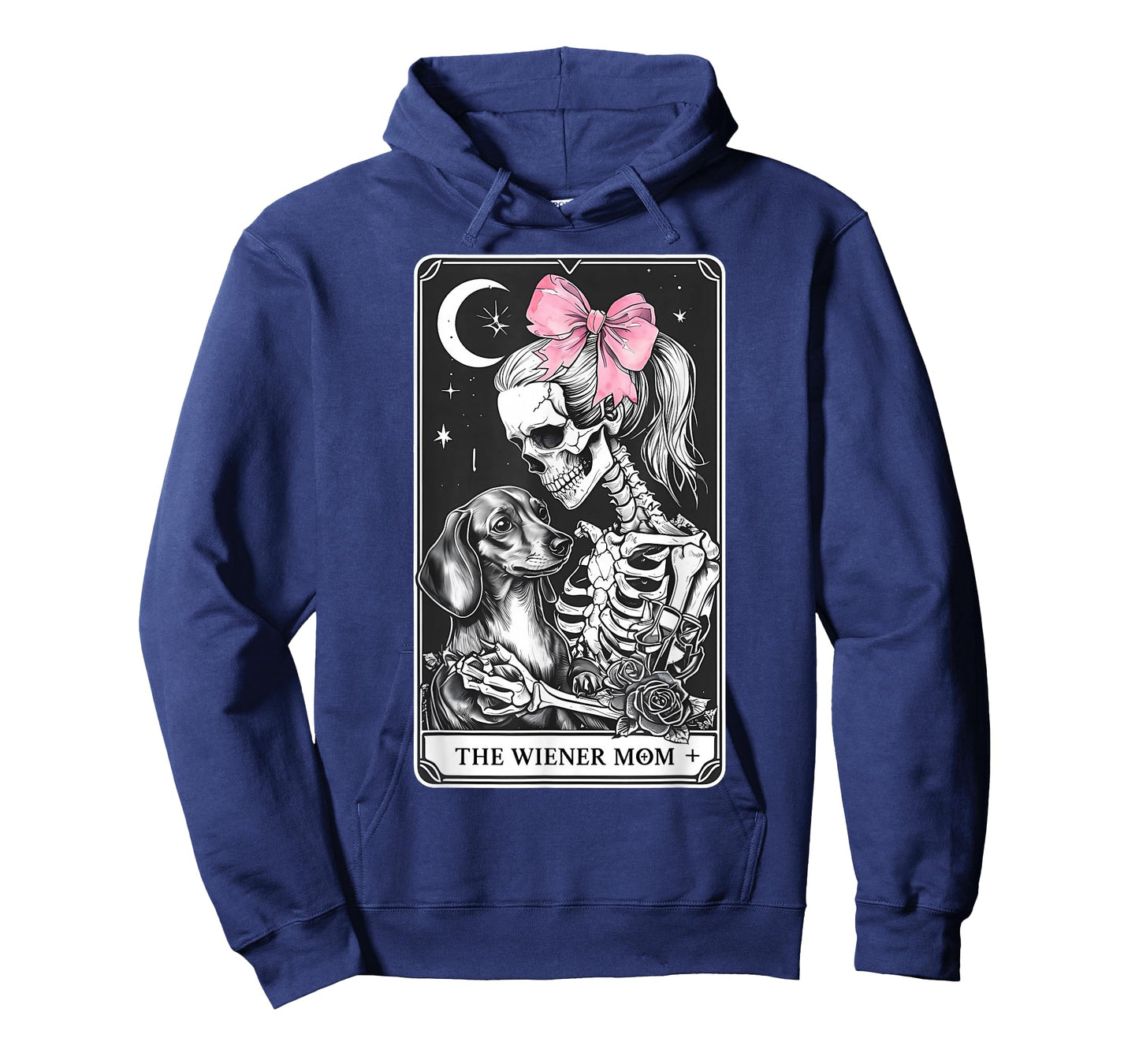 Dachshund Skeleton Tarot Card Coquette Bow Weenie Dog Mom T-Shirt