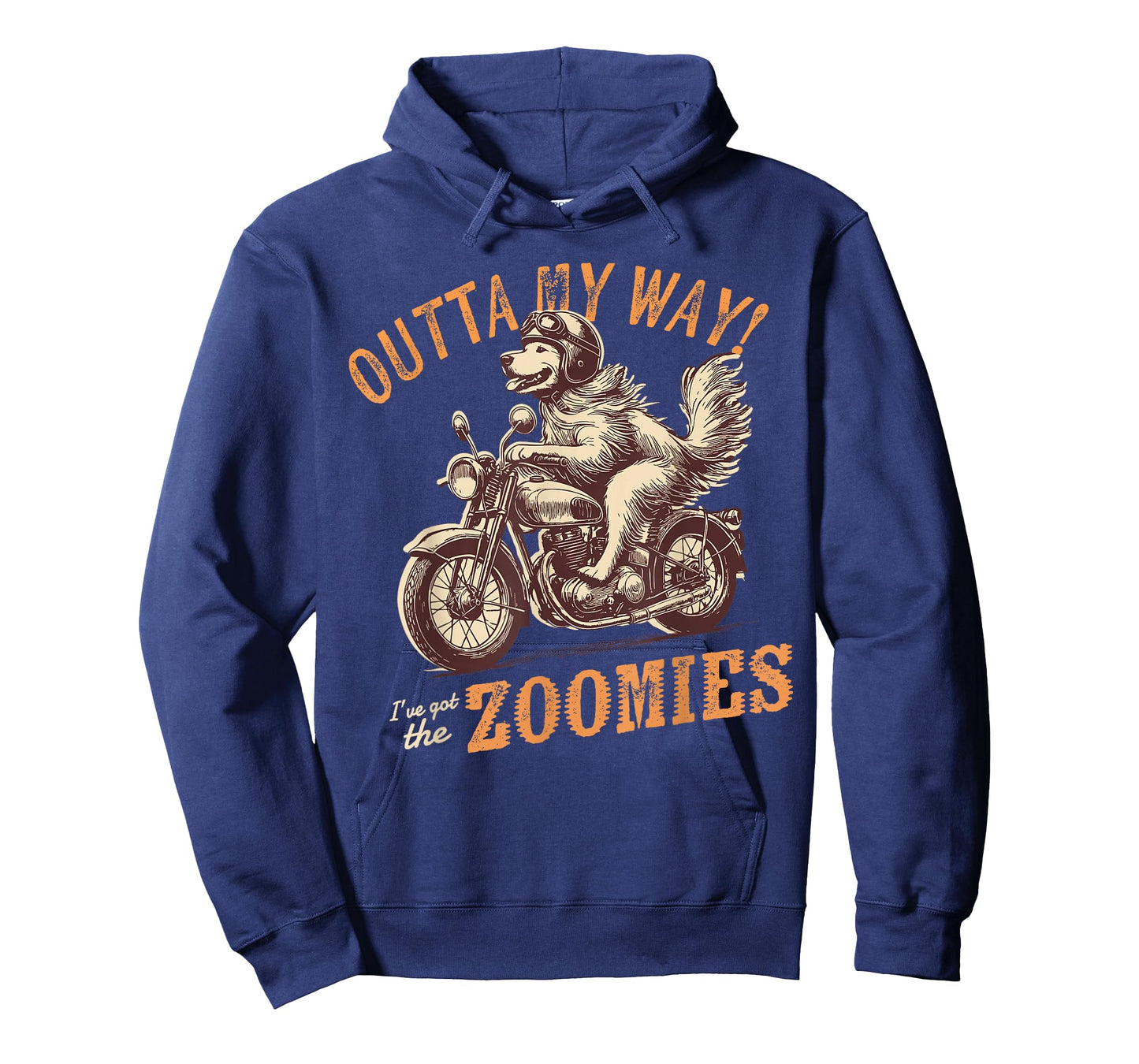 Golden Retriever Dog Biker Motorcycle Rider Outta My Way T-Shirt