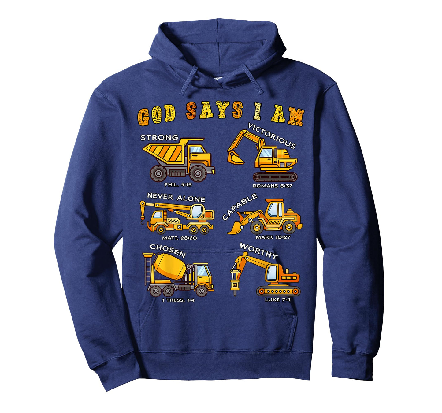 Toddler Kids God Says I Am Construction Bible Verse Truck T-Shirt