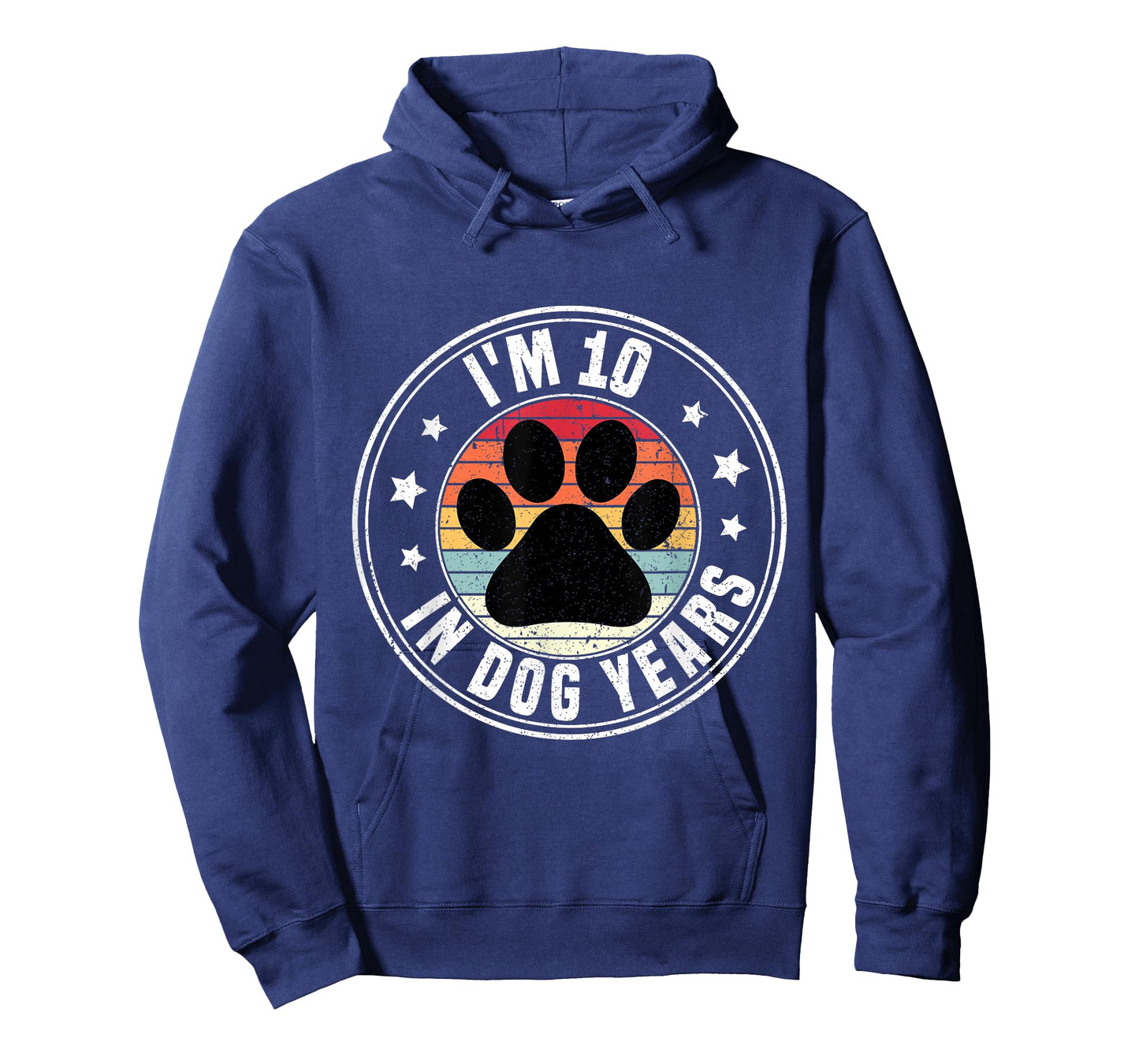 I'm 10 in Dog Years Funny 70th Birthday Dog Lover Vintage T-Shirt