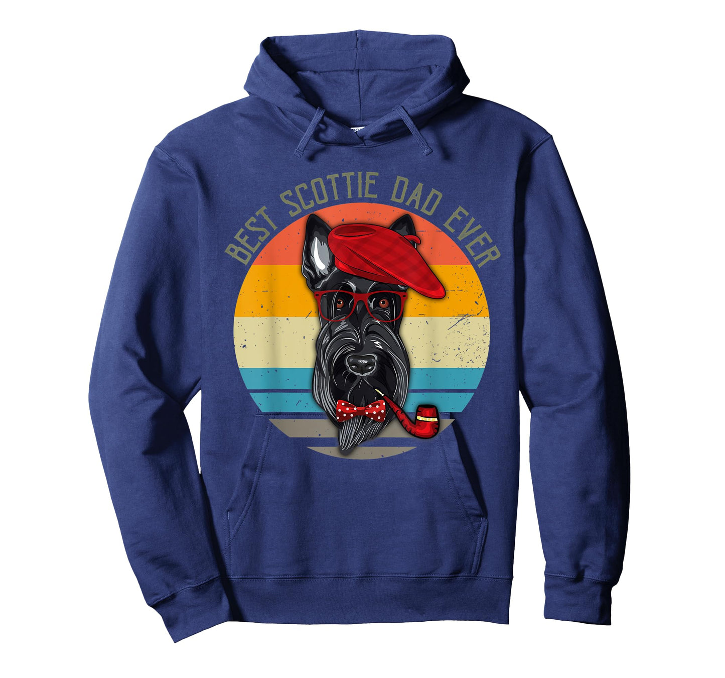 Vintage Retro Funny Best Scottie Dad Ever Dog Lover Mens T-Shirt