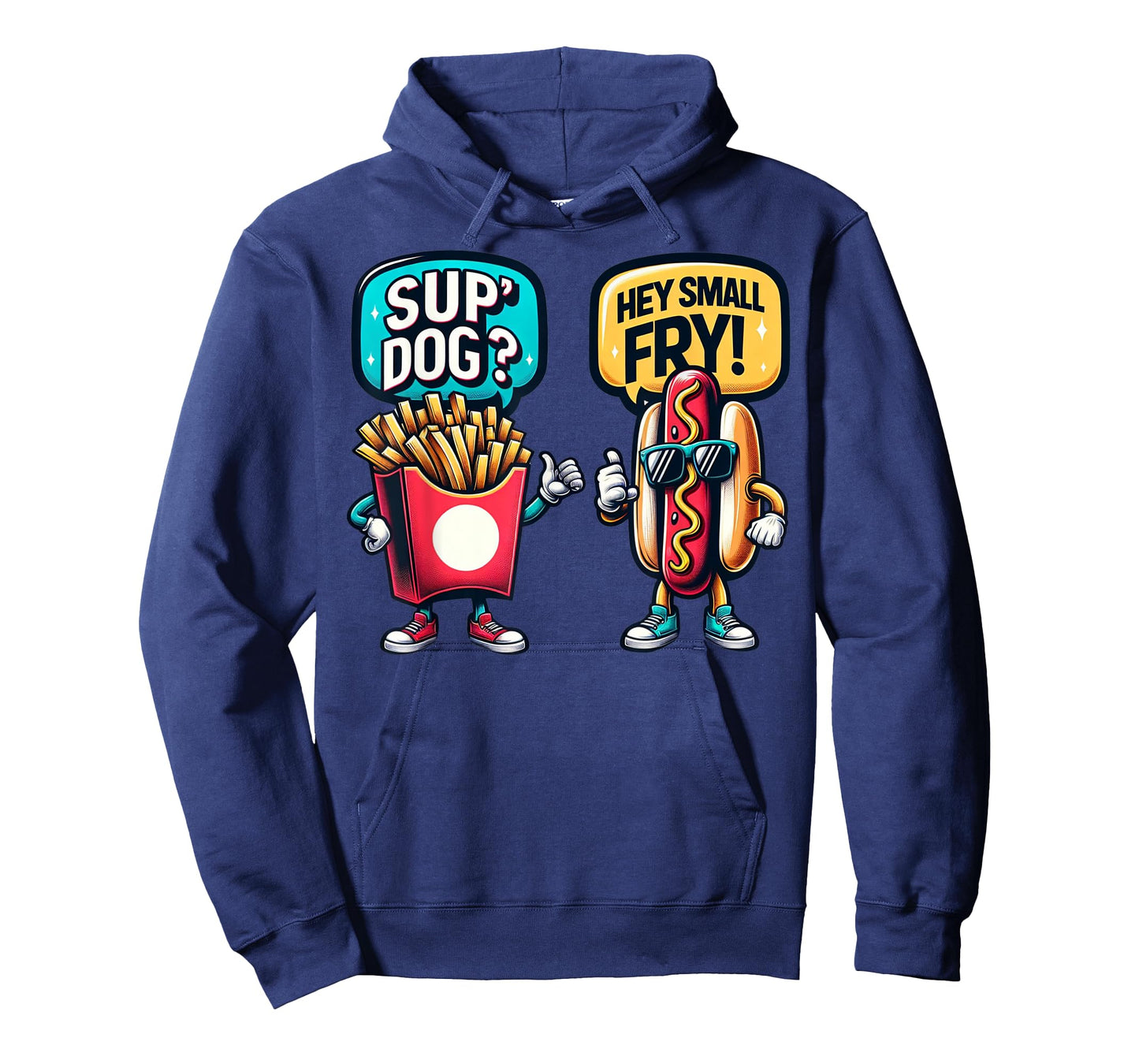 Fun Fast Food HotDog And Small Fry Funny Grilling Sup' Dog T-Shirt