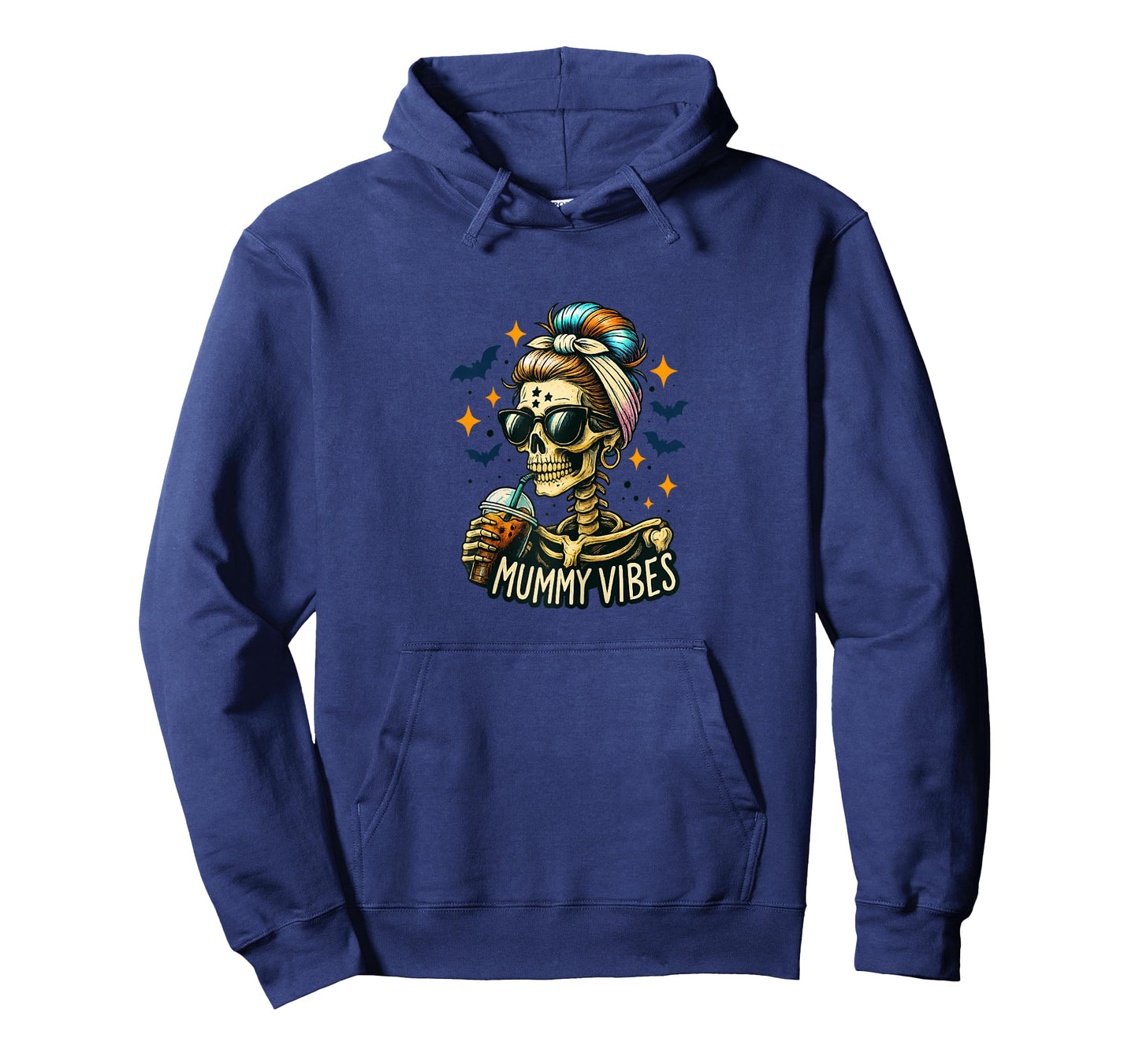 Spooky Mummy Skeleton Coffee Vibes Halloween Mom Product T-Shirt