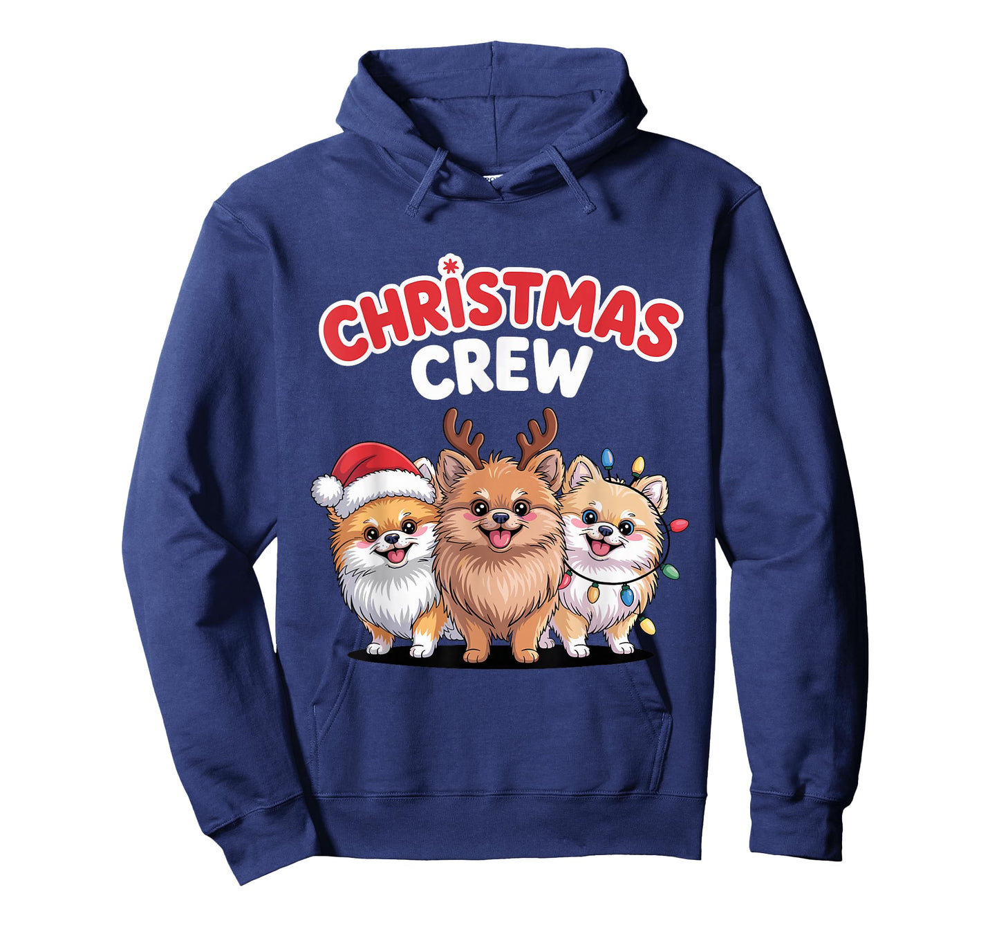 Christmas Crew Xmas Puppy Dog Funny Christmas Pomeranian T-Shirt