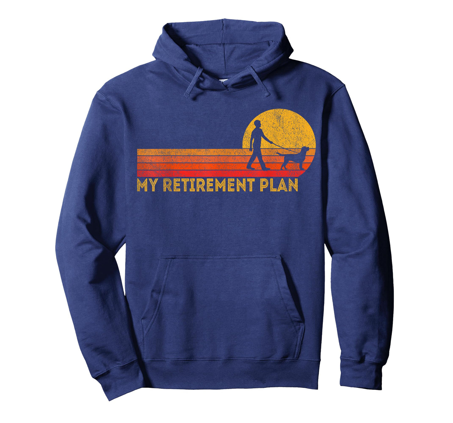 Funny Retired Walking My Dog Retirement Plan Retro T-Shirt