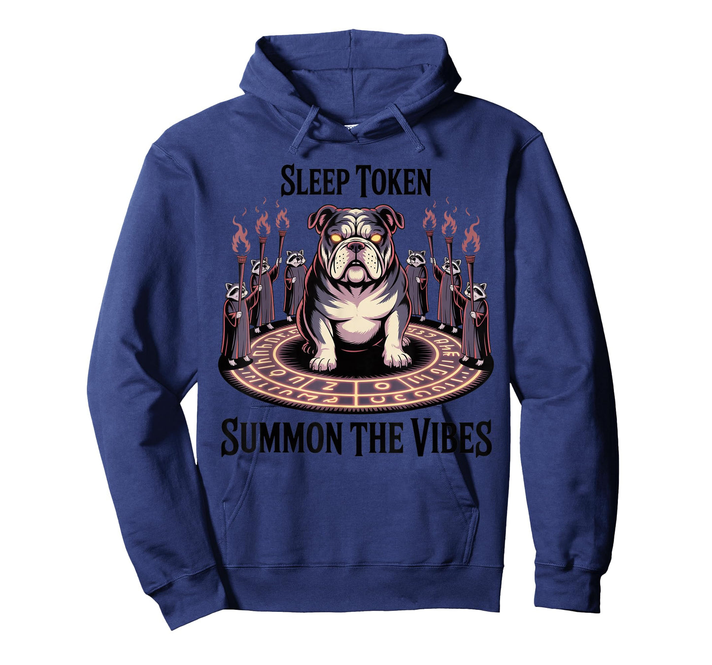 Bulldog Summoning Ritual Sleep Token Aesthetic with Raccoon T-Shirt