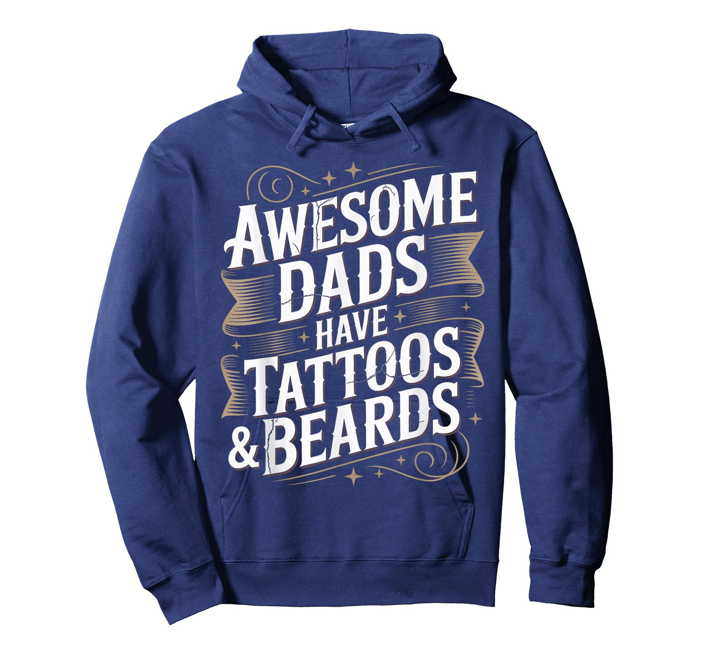 Awesome Dads Have Tattoos And Beards Dad Jokes Fathers Day T-Shirt