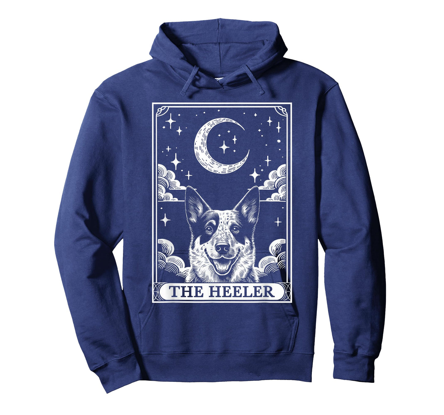 Tarot Card Vintage Crescent Moon Australian Cattle Dog Mom T-Shirt