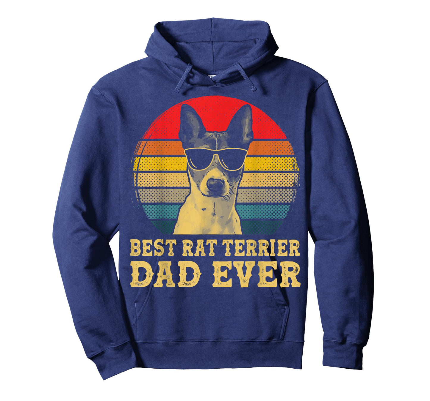 Best Rat Terrier Dad Ever Dog Lovers Retro Vintage T-Shirt