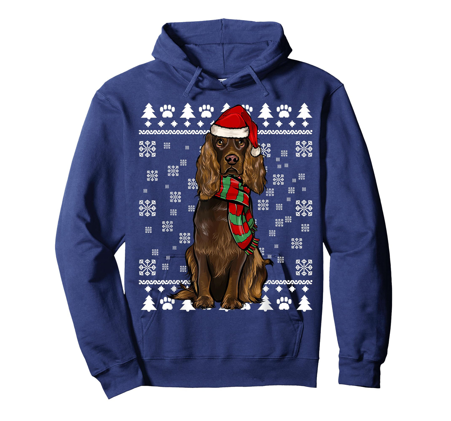 Boykin Spaniel Dog Santa Hat Xmas Ugly Christmas T-Shirt