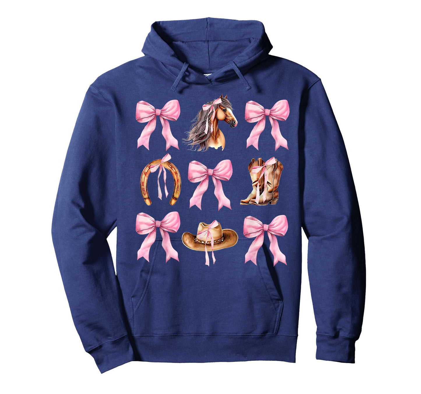 Western Girl Country Rodeo Pink Cowgirl Horse Coquette Bow T-Shirt