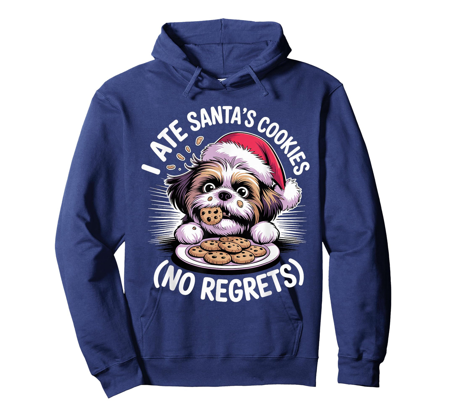 I Ate Santas Cookies Xmas Puppy Funny Christmas Shih Tzu T-Shirt