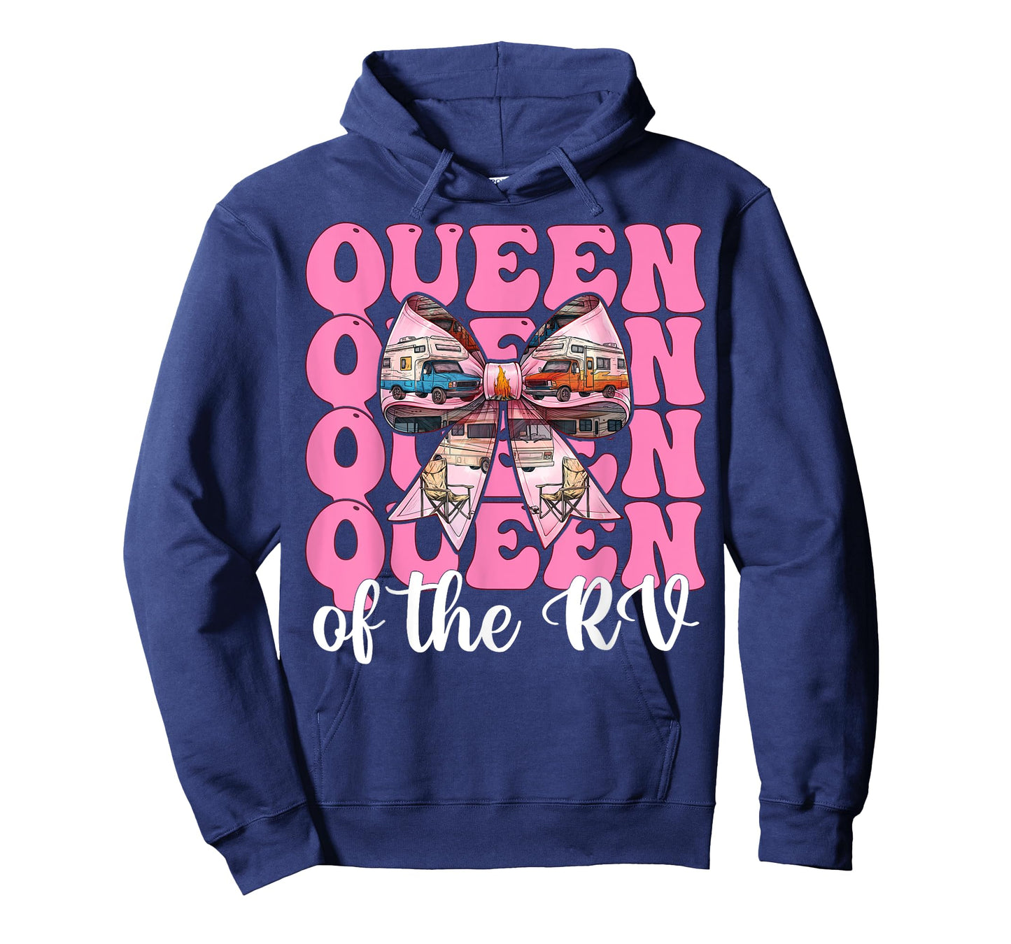 Queen of The Rv Camping Camper Motorhome Girl Mom Coquette T-Shirt