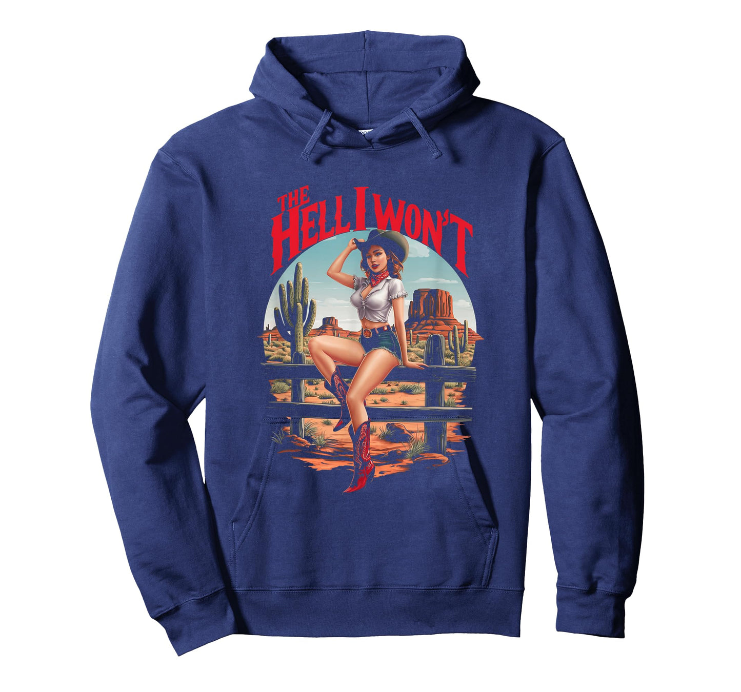 Retro Womens Cowgirl The Hell I Won't Retro Vintage Western T-Shirt