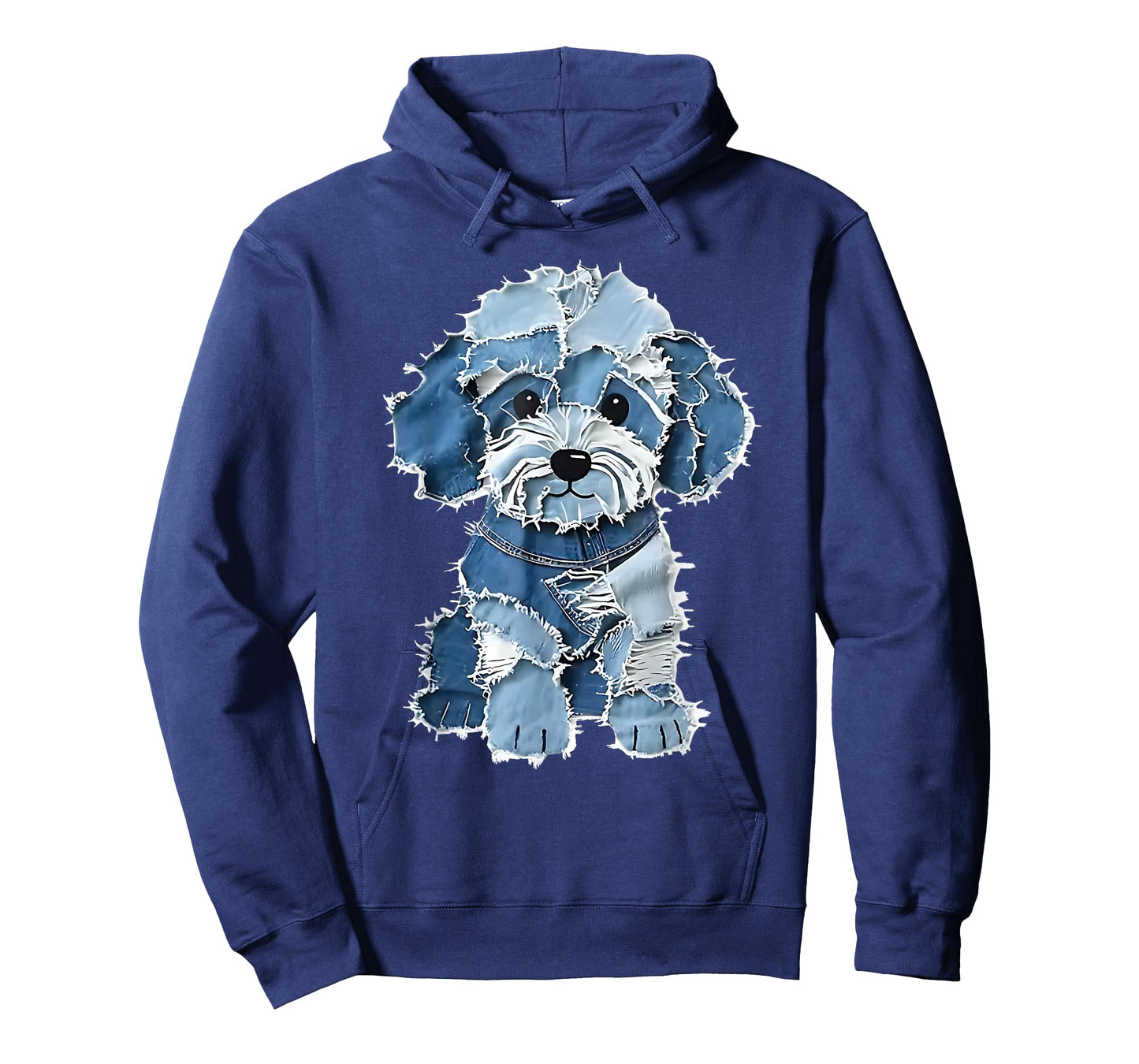 Retro Denim Dog Patch, Funny Shabby Blue Jean Puppy Women T-Shirt