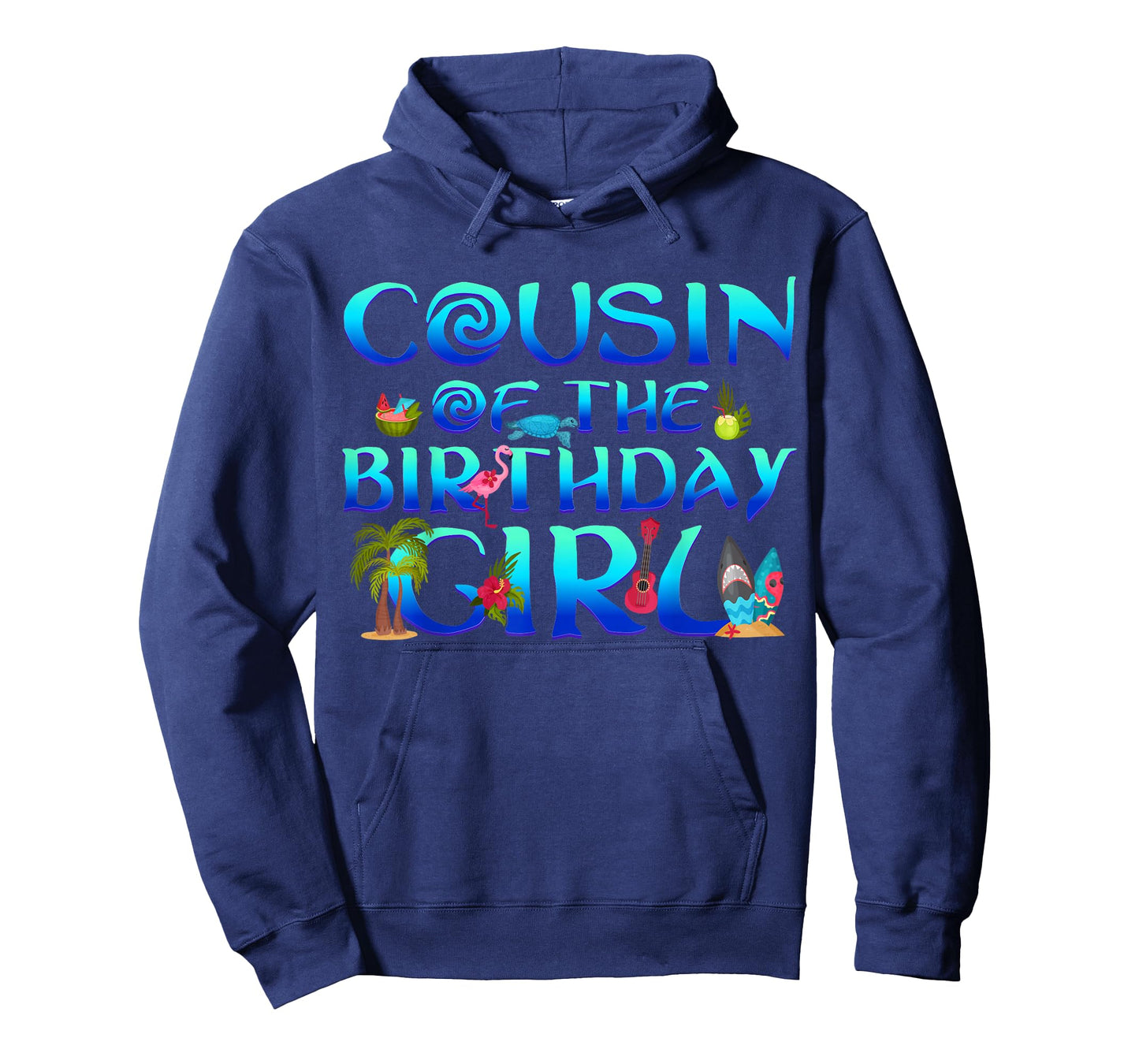 Cousin of The Birthday Girl Tropical Beach Party Family T-Shirt