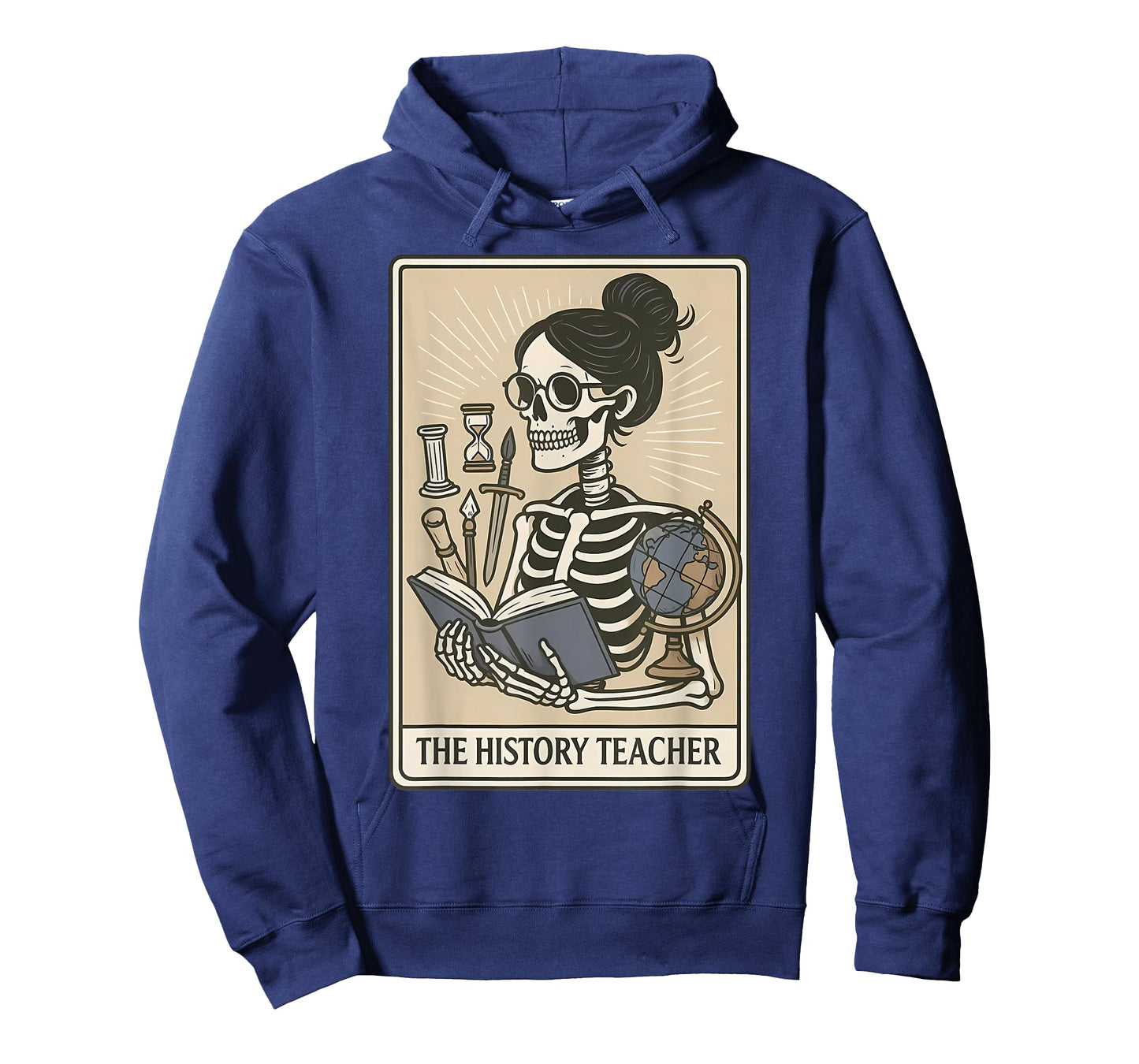History Teacher Skeleton Tarot Card Social Studies Teaching T-Shirt