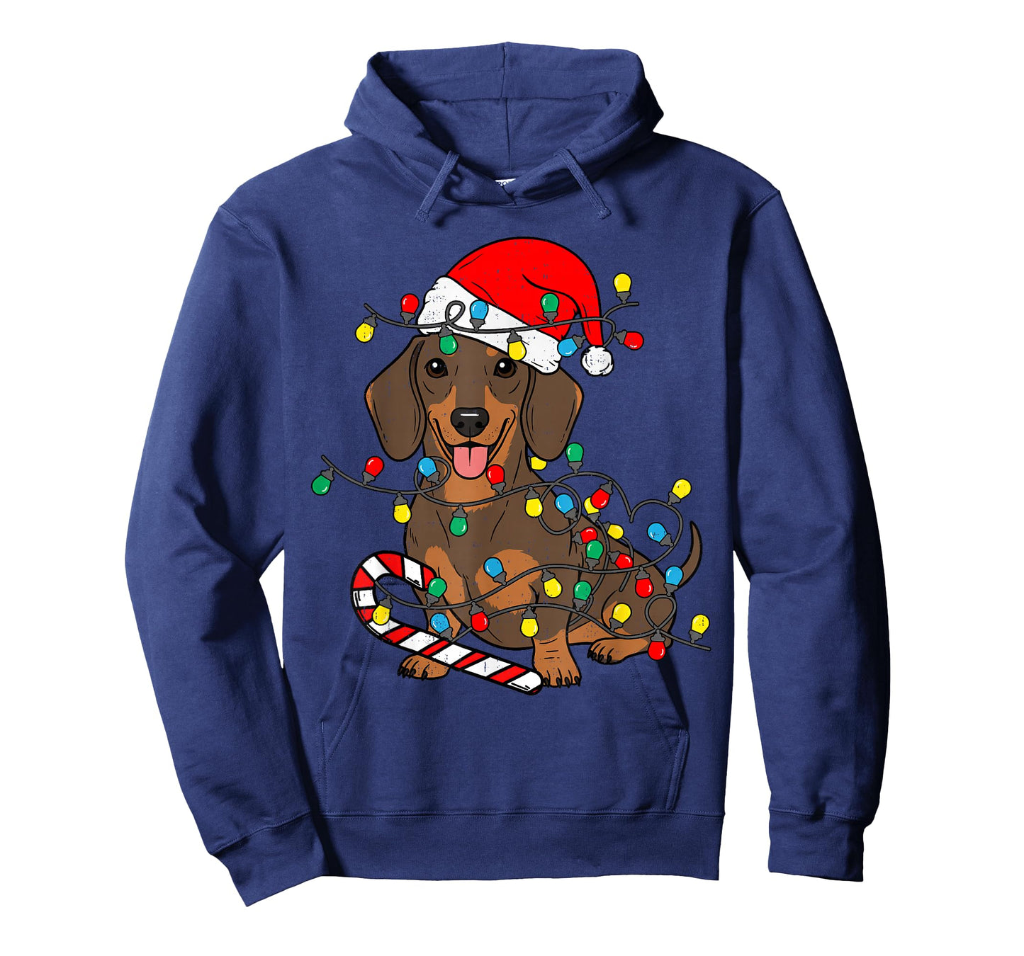 Dachshund Dog Christmas Lights Santa Xmas Pet Dog Lover T-Shirt