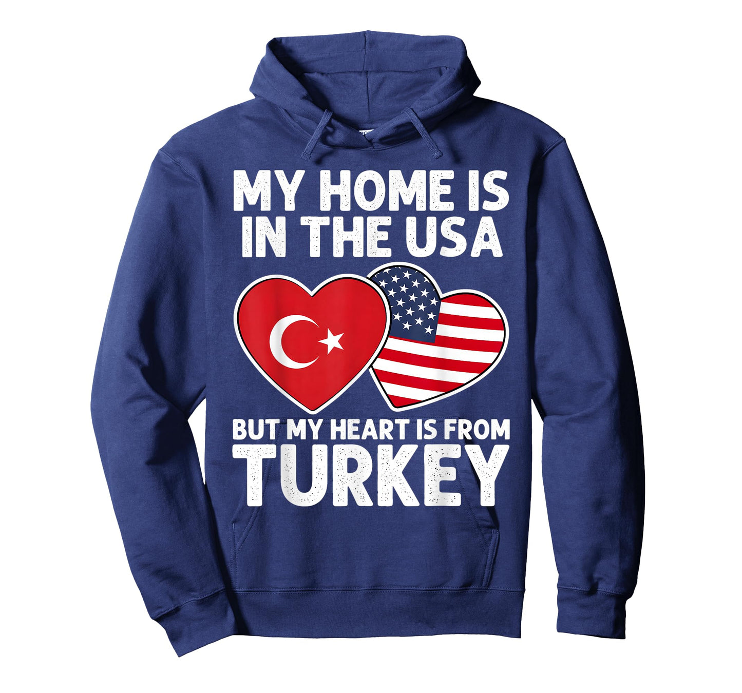 My Home USA My Heart Turkey Turkish American Pride Flag T-Shirt