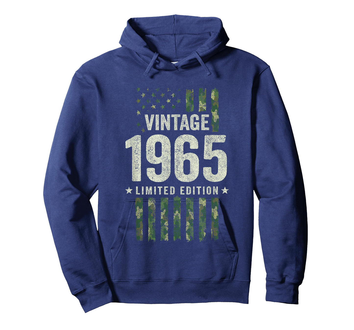 Vintage 1965 - Military Camo American Flag - Birthday 1965 T-Shirt