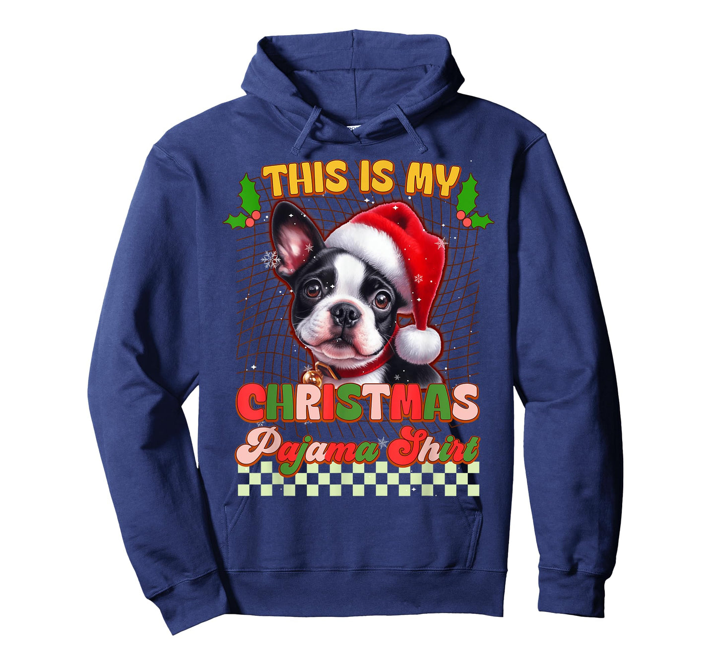 This Is My Christmas Pajama Funny Boston Terrier Xmas T-Shirt
