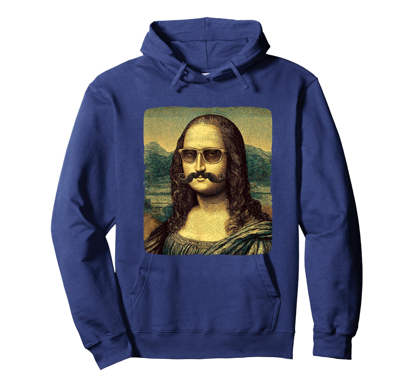 Awesome Mona Lisa Art with Cool Sunglasses and Mustache T-Shirt
