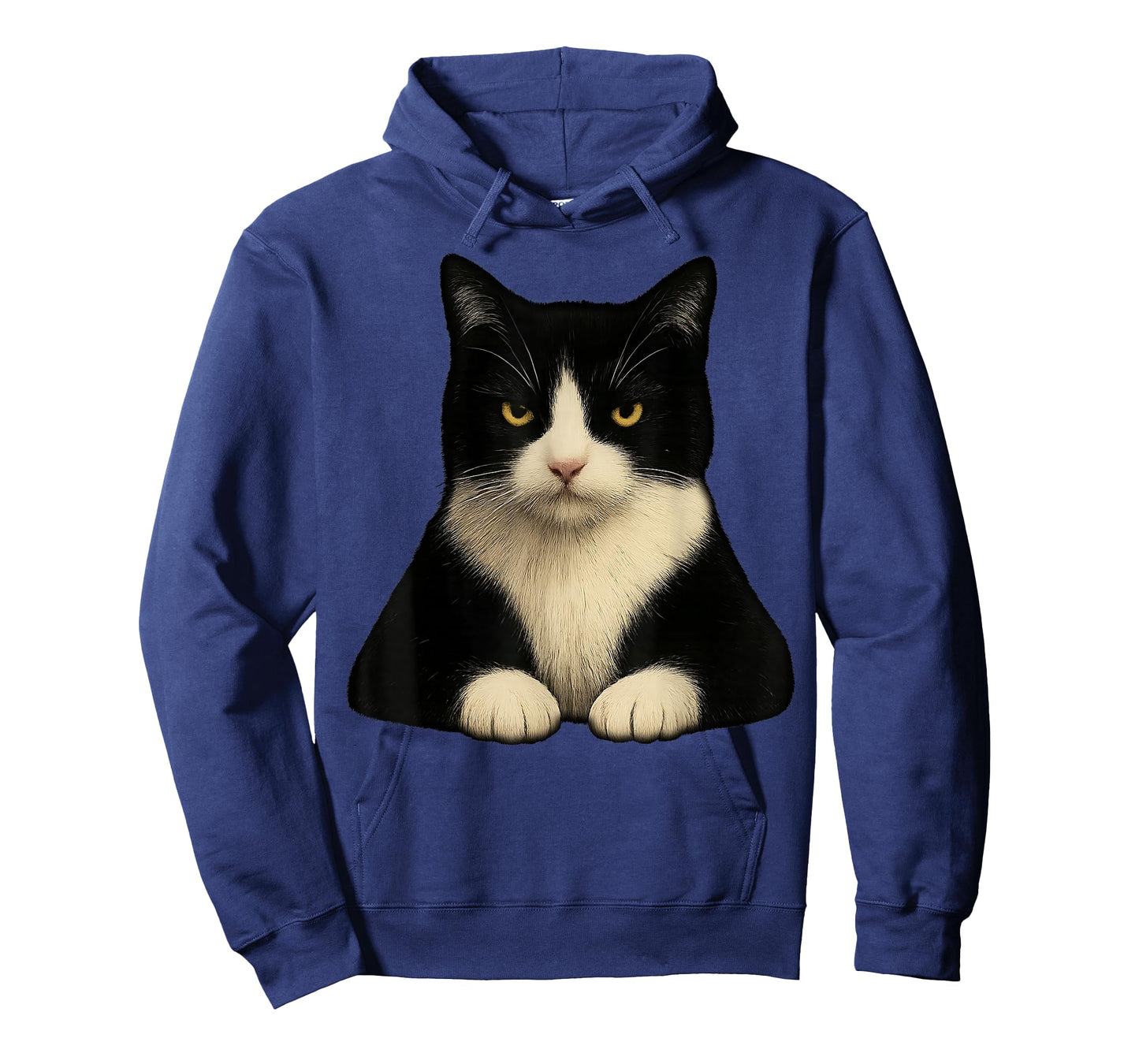 Funny Grumpy Black and Whit Cat Serious Face Tuxedo Cat T-Shirt
