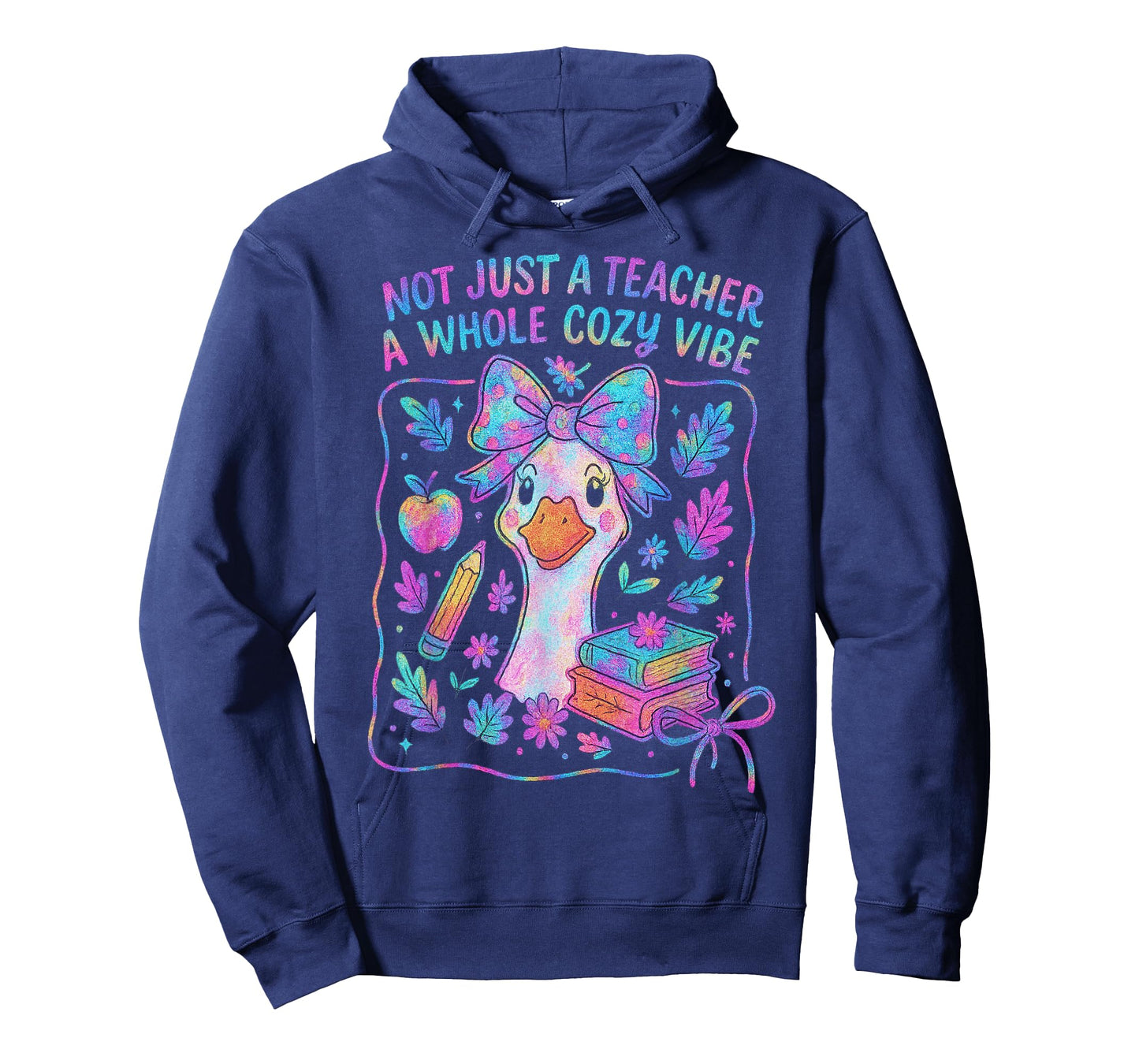 Not Just a Teacher a Whole Cozy Vibe Boho Coquette Goose T-Shirt