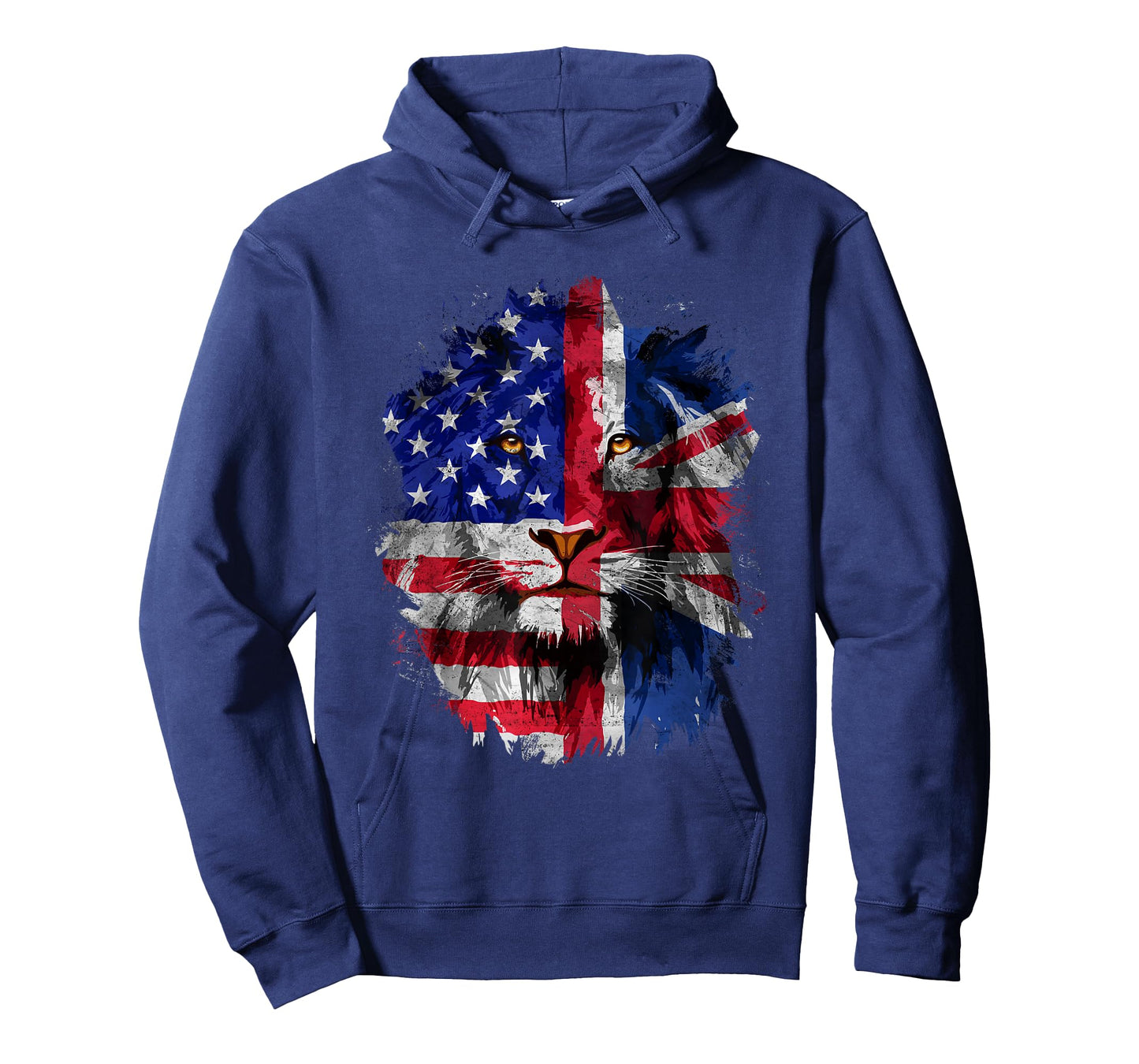 Vintage British American Flag Lion Union Jack & USA Flag T-Shirt