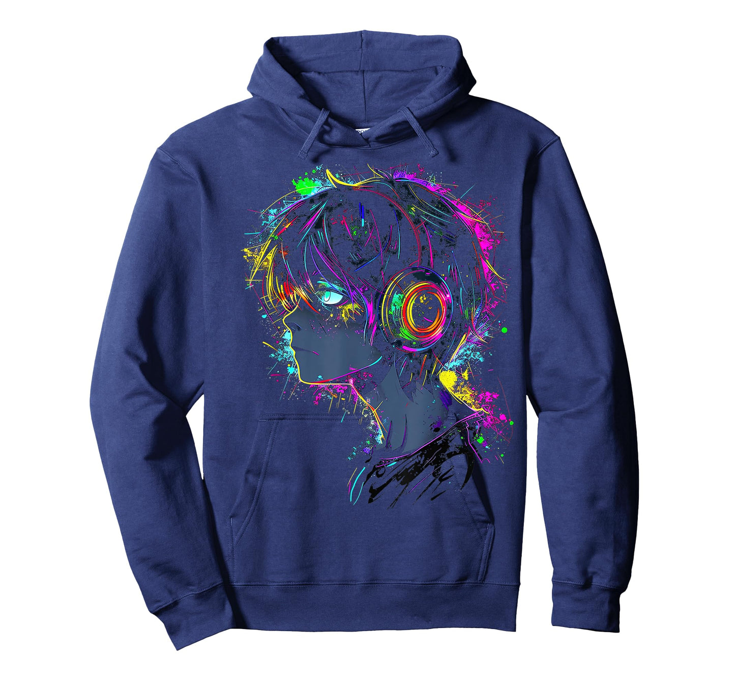 Anime Manga Graphic Headphone Illustration Anime T-Shirt