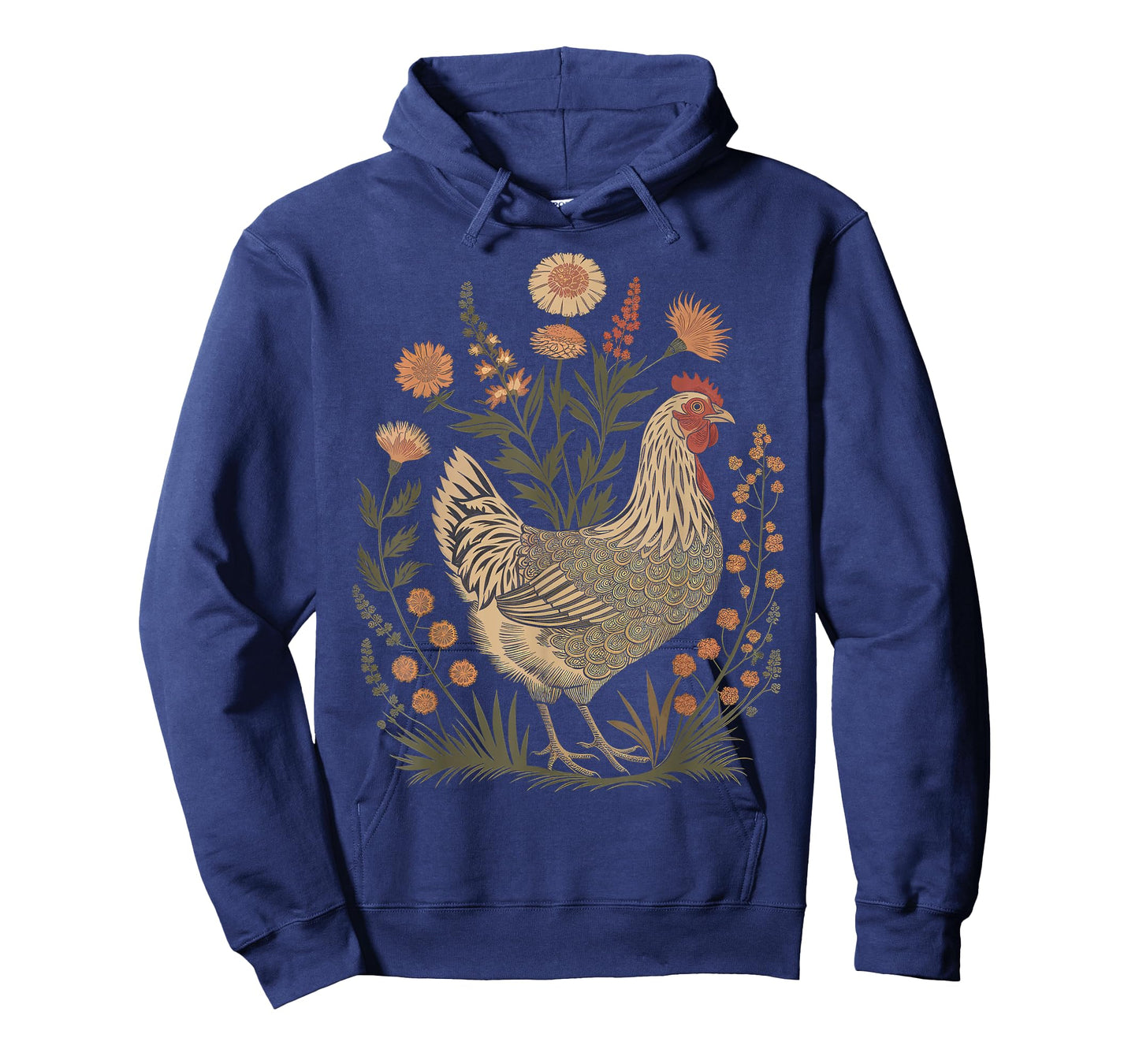 Chicken Floral Art Graphic Women Farm Chicken Lover Colorful T-Shirt