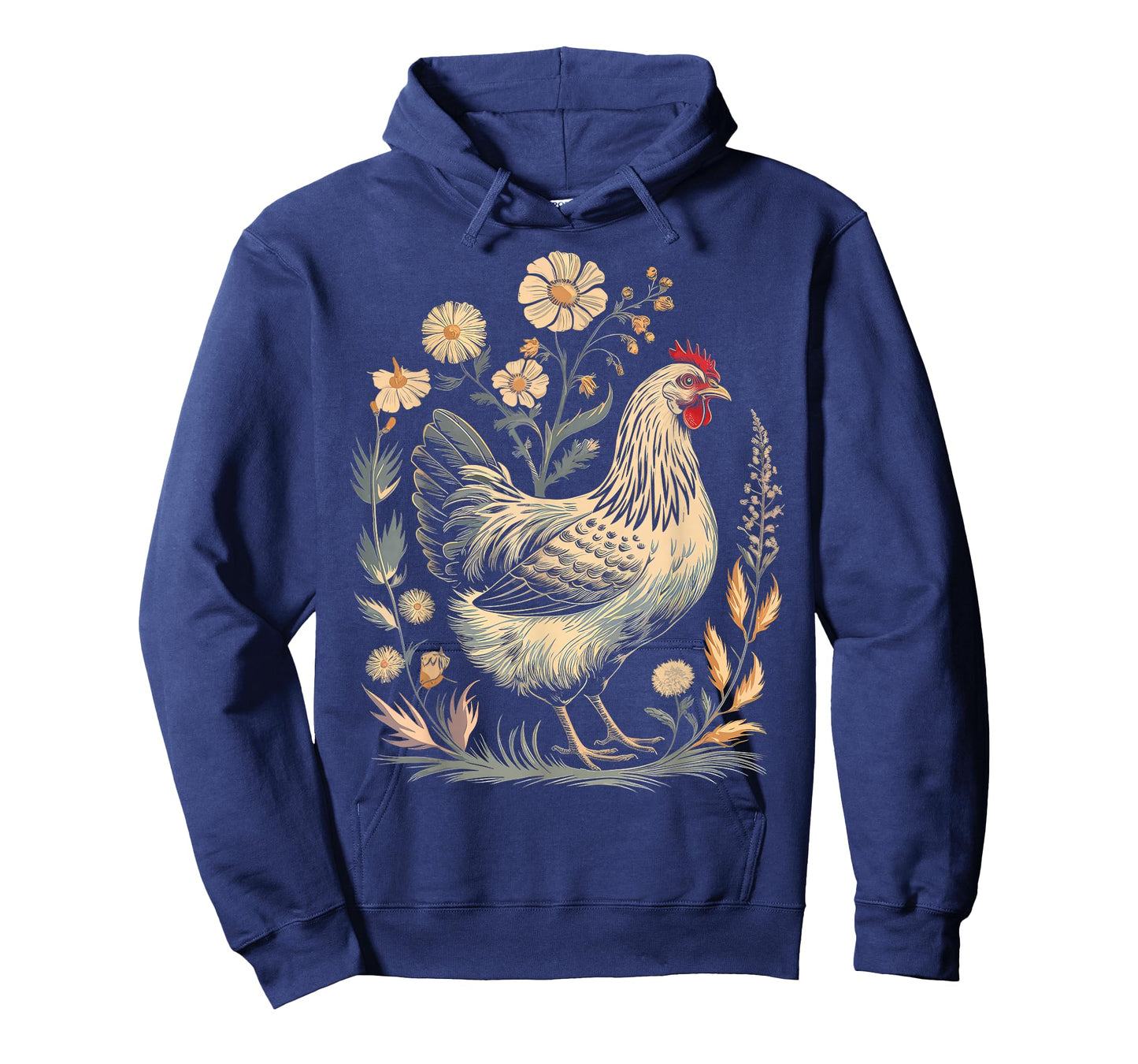 Chicken Floral Art Graphic Women Farm Chicken Lover Colorful T-Shirt